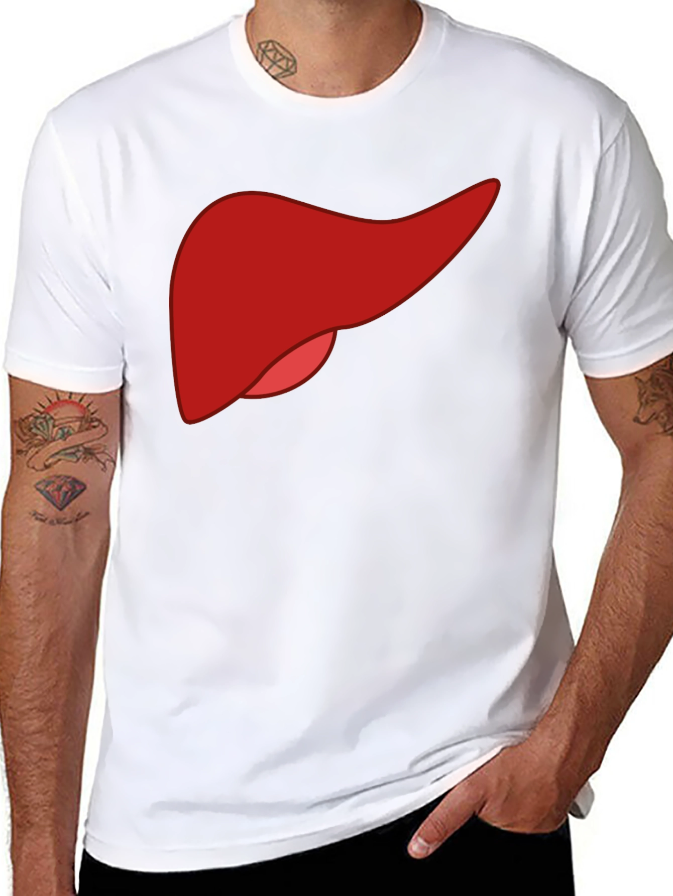 Liver Graphic Black T-Shirt