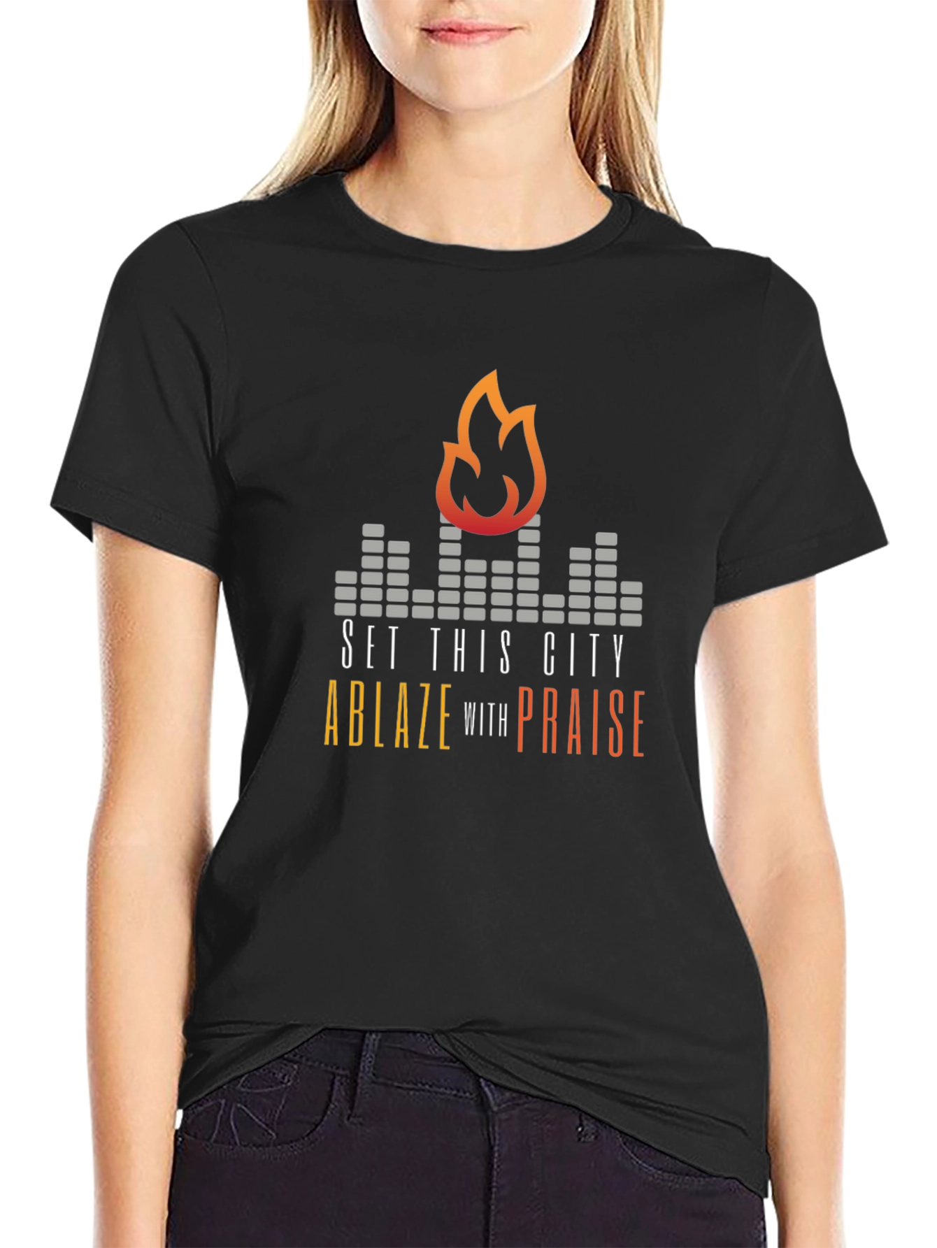 Set This City Ablaze with Praise Graphic Tee