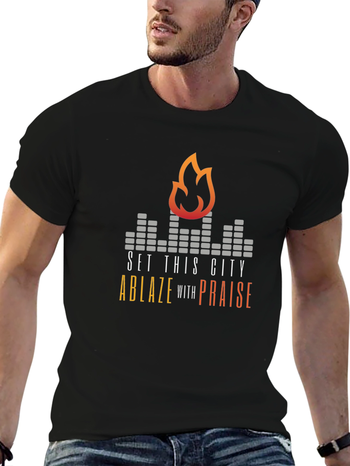 Set This City Ablaze with Praise Graphic Tee