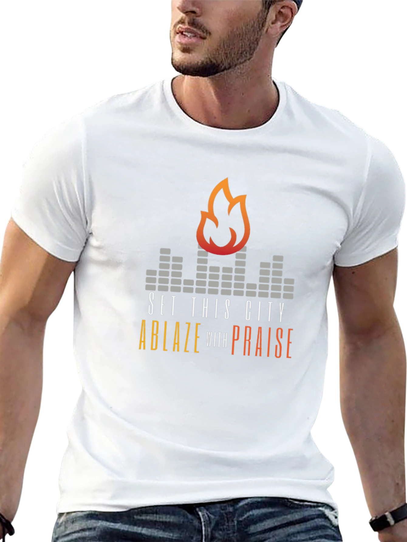 Set This City Ablaze with Praise Graphic Tee