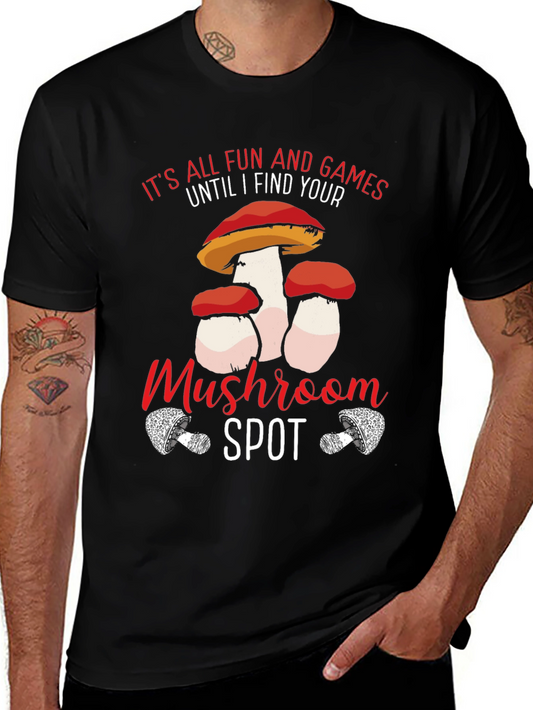 Funny Mushroom Spot T-Shirt - Foraging Humor Tee