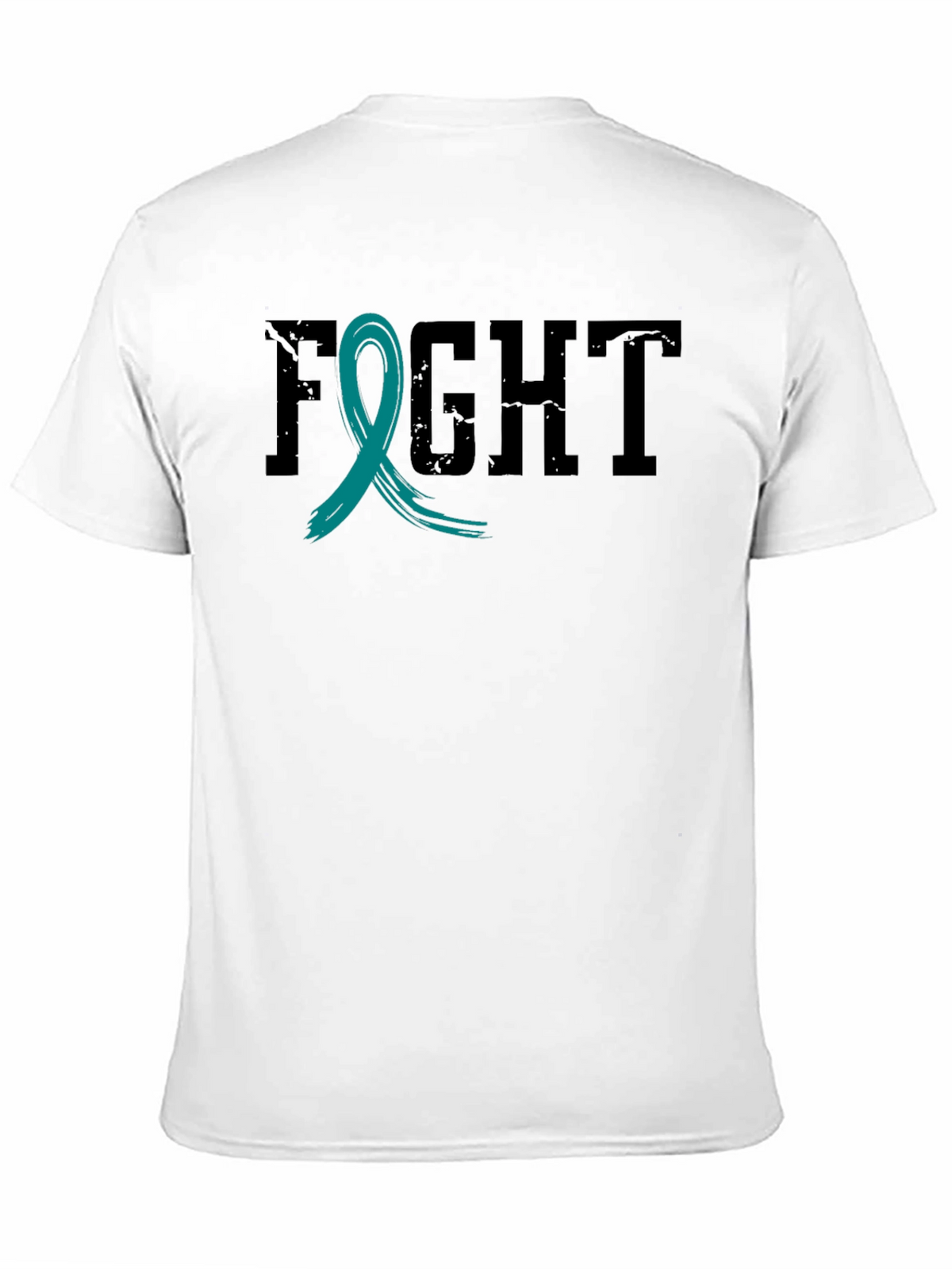 Fight Cancer Awareness Ribbon T-Shirt - Black