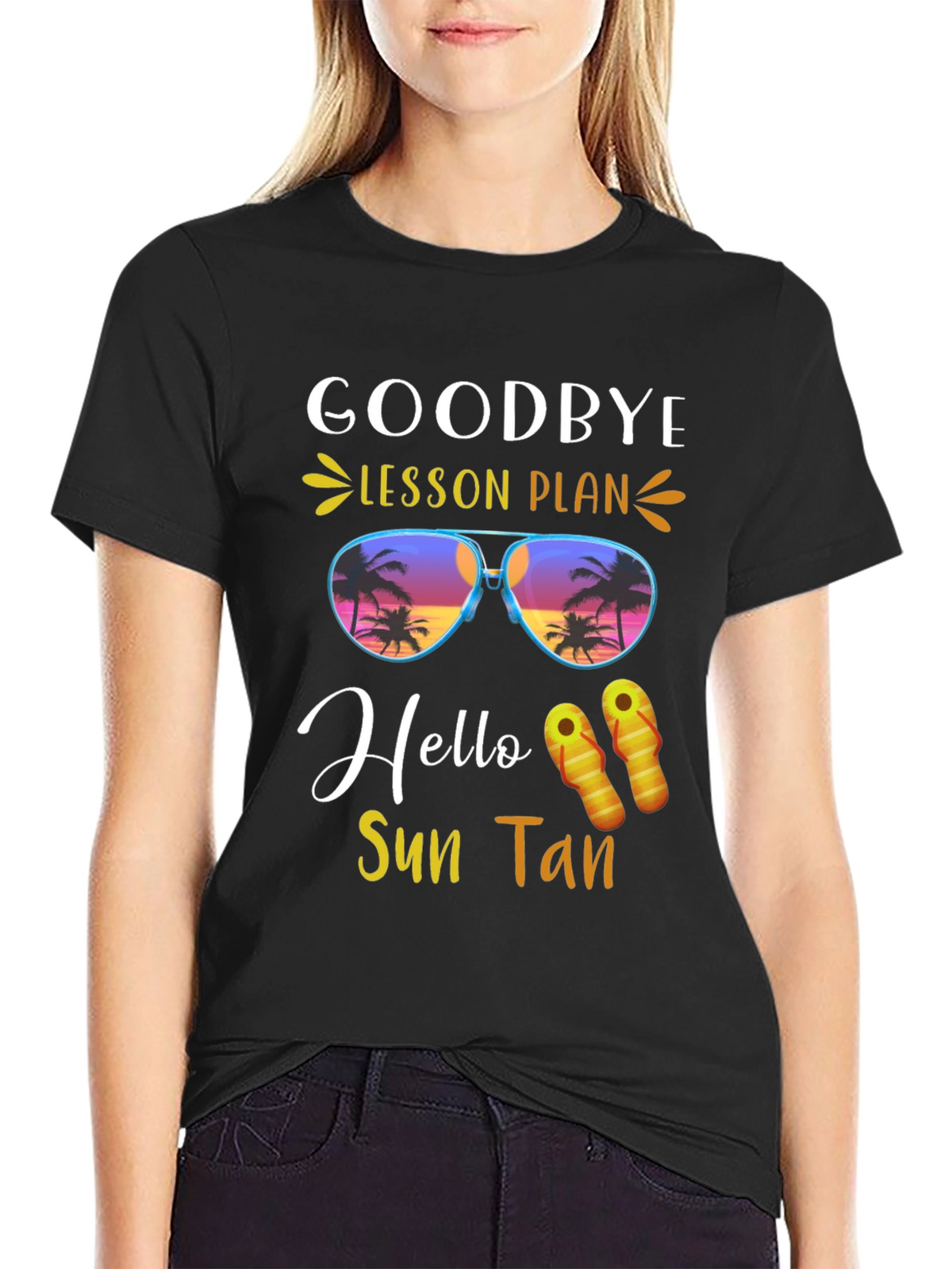 Goodbye Lesson Plan Hello Sun Tan T-Shirt