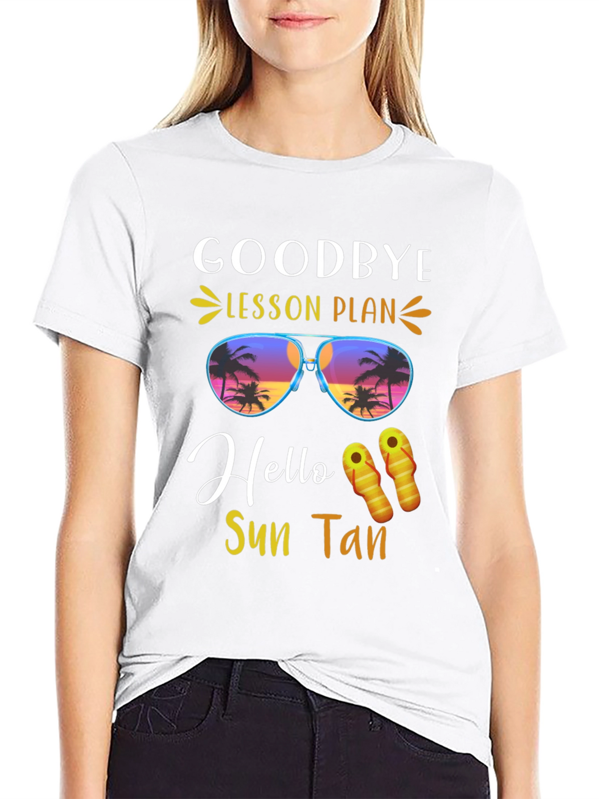 Goodbye Lesson Plan Hello Sun Tan T-Shirt