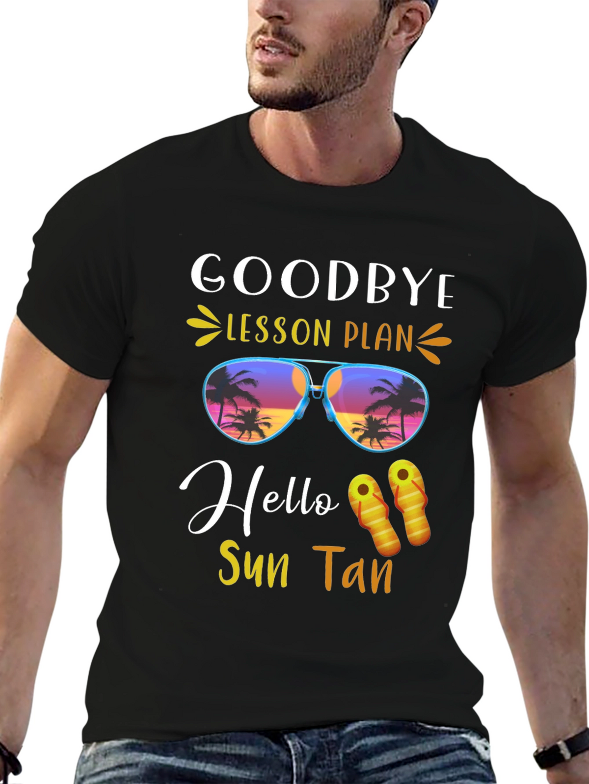 Goodbye Lesson Plan Hello Sun Tan T-Shirt