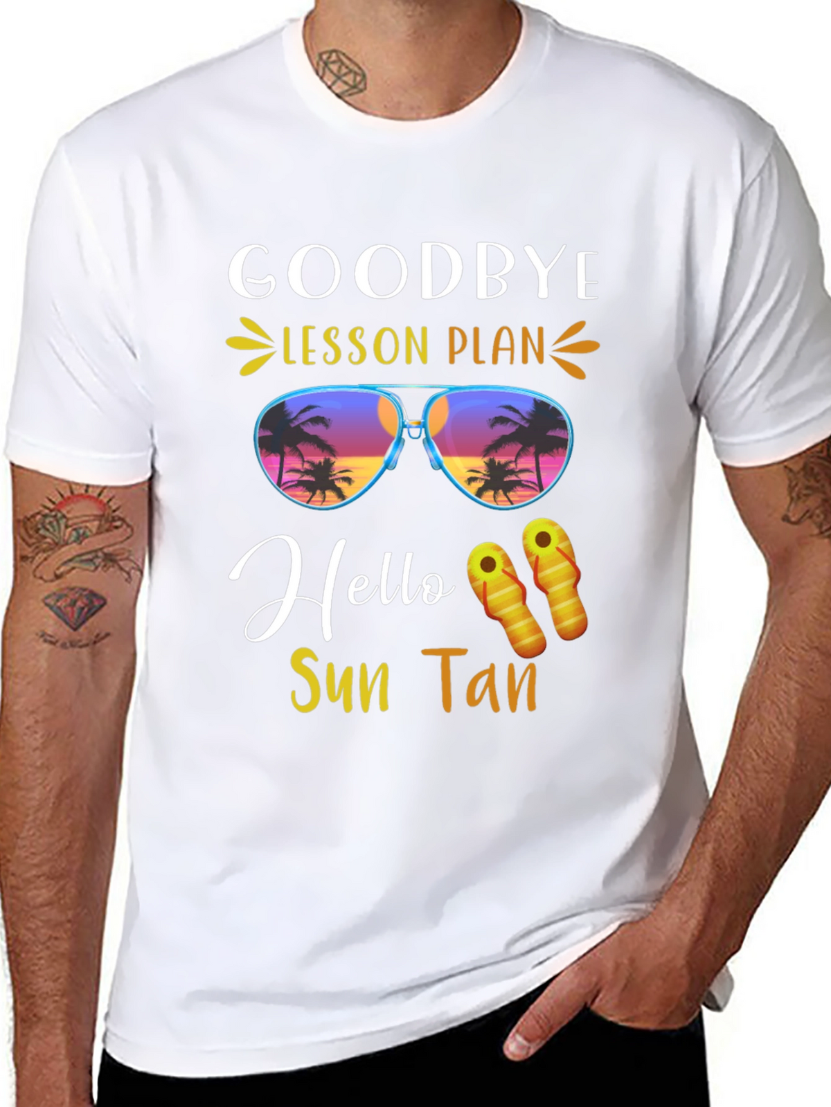Goodbye Lesson Plan Hello Sun Tan T-Shirt