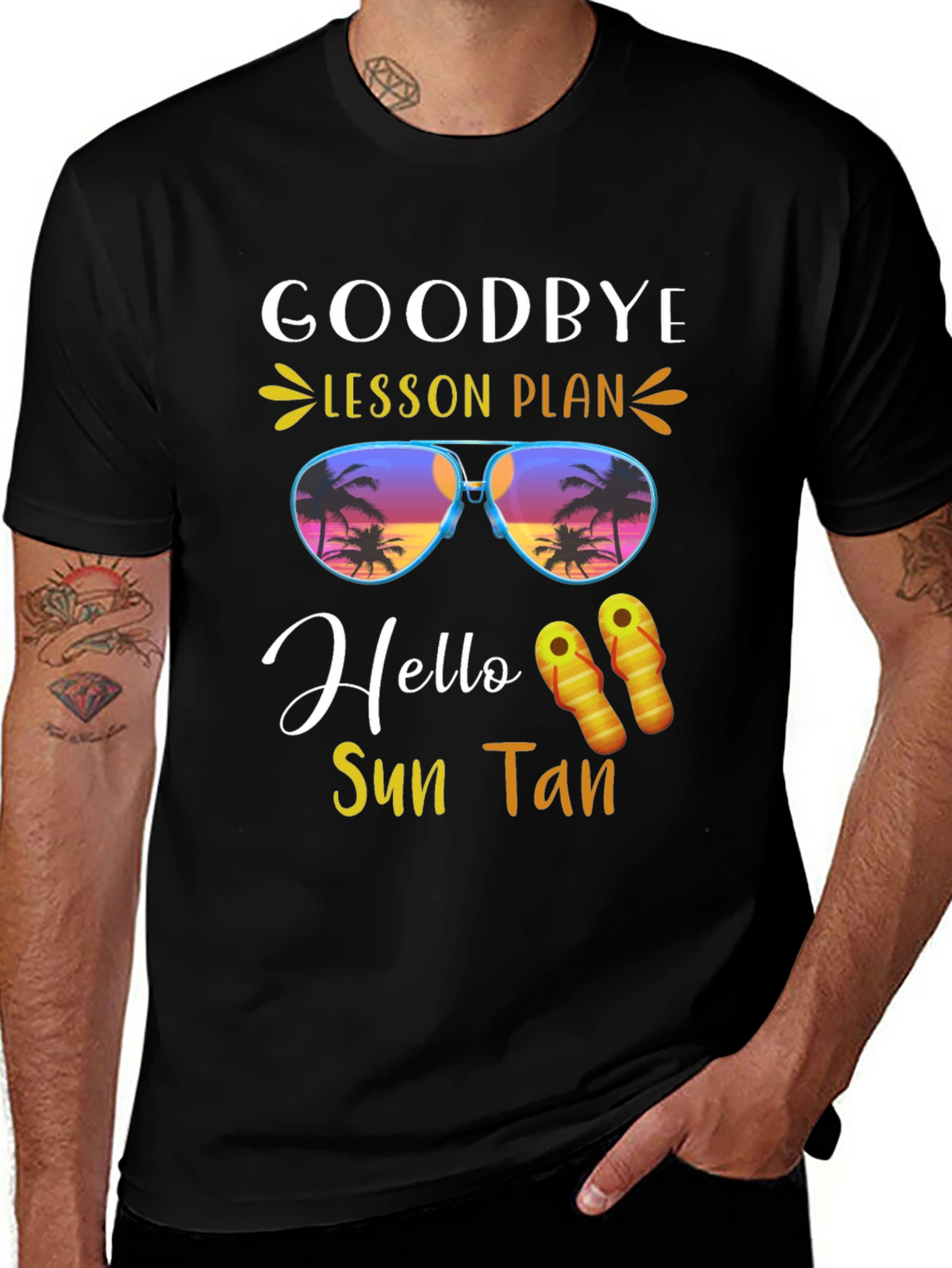 Goodbye Lesson Plan Hello Sun Tan T-Shirt