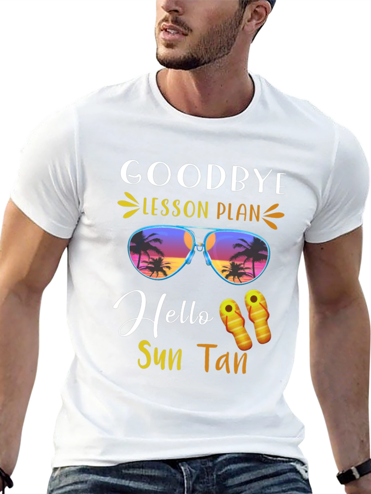Goodbye Lesson Plan Hello Sun Tan T-Shirt