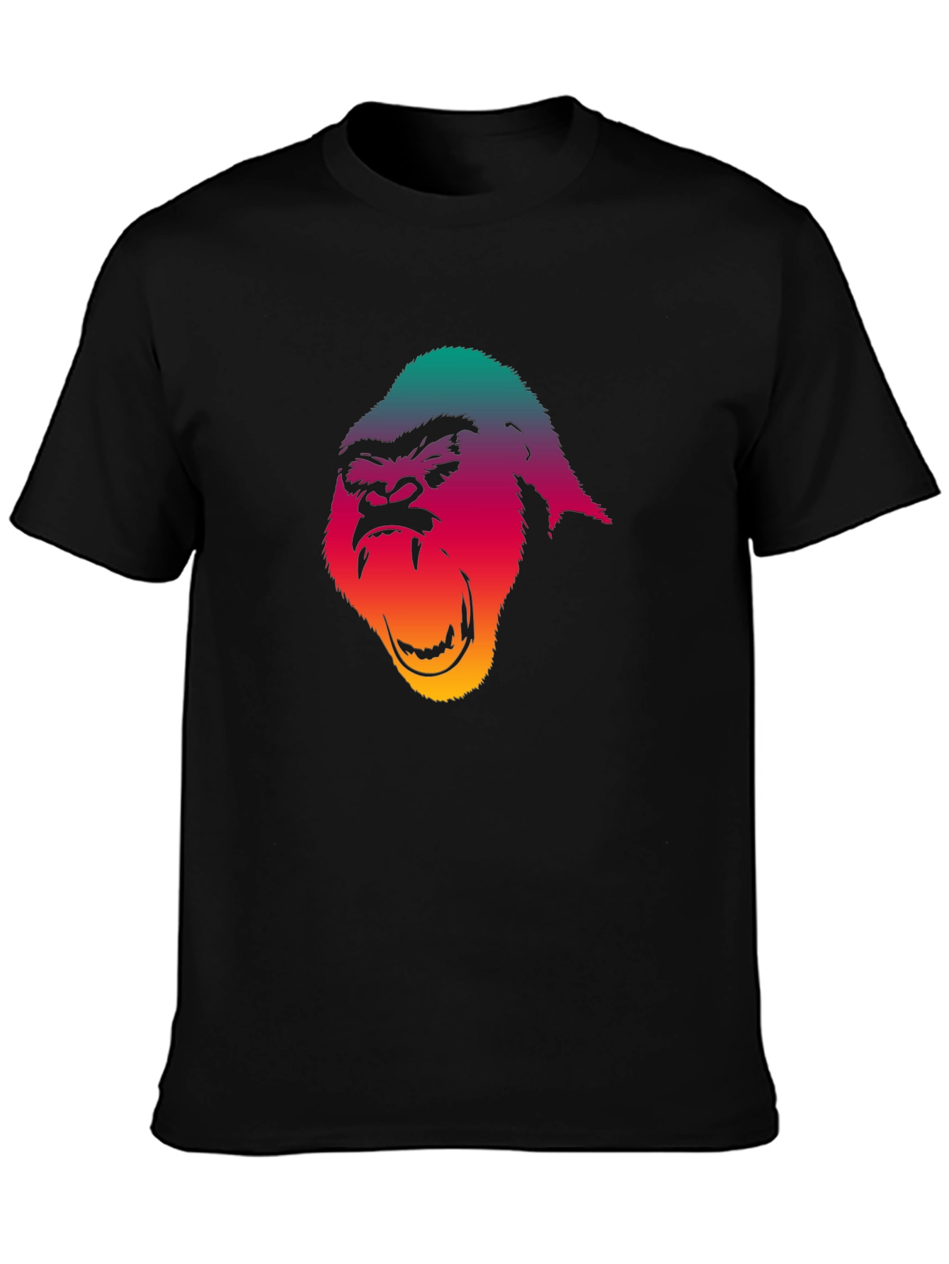 Gorilla Graphic Print Black T-Shirt