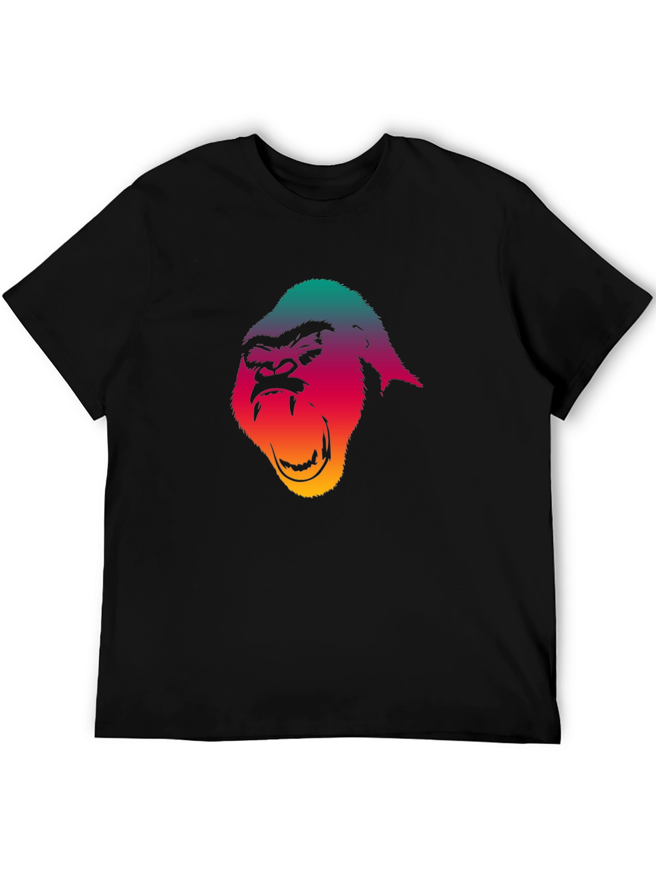 Gorilla Graphic Print Black T-Shirt
