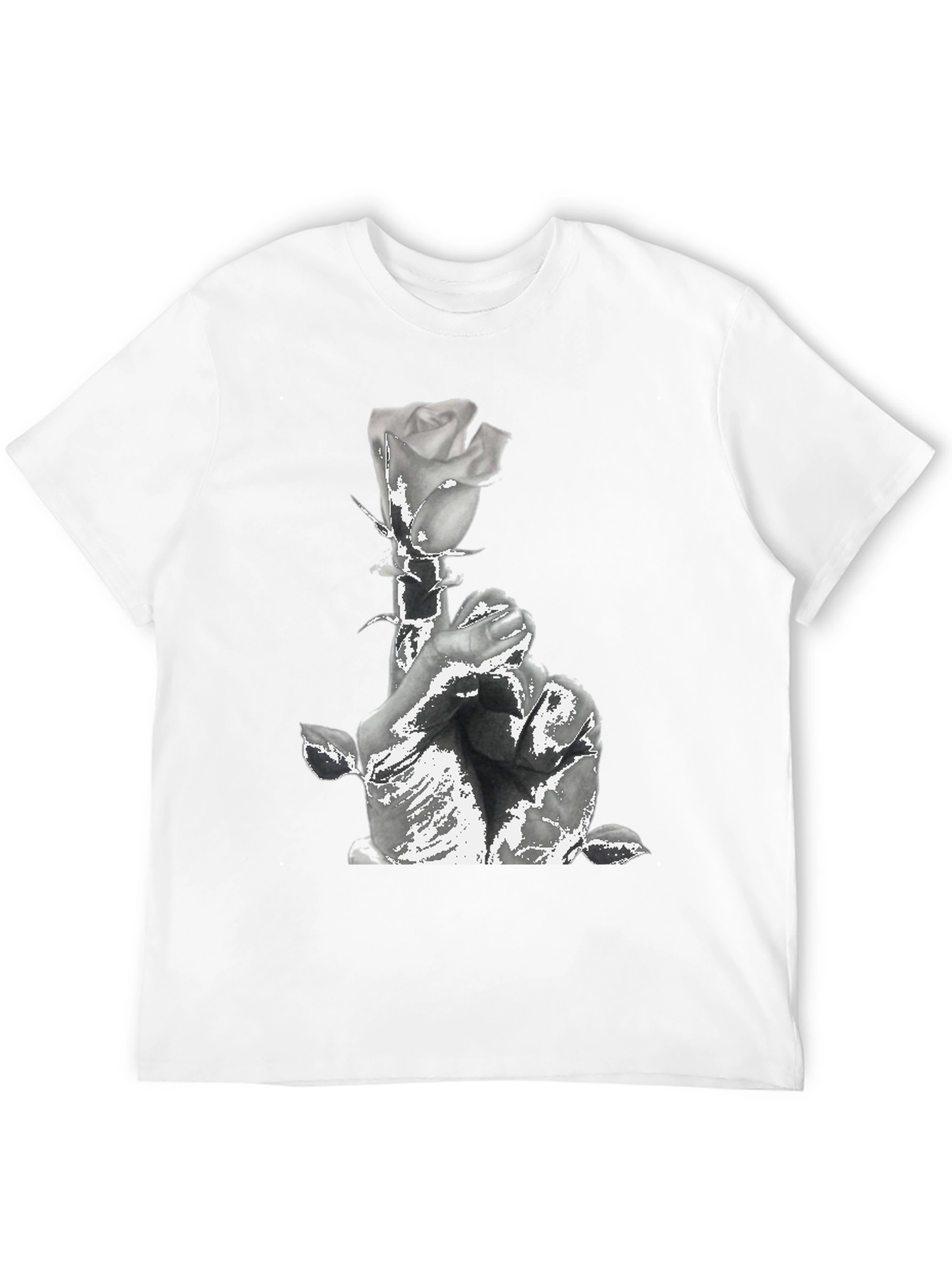 Rose & Prayers Graphic Tee - Black
