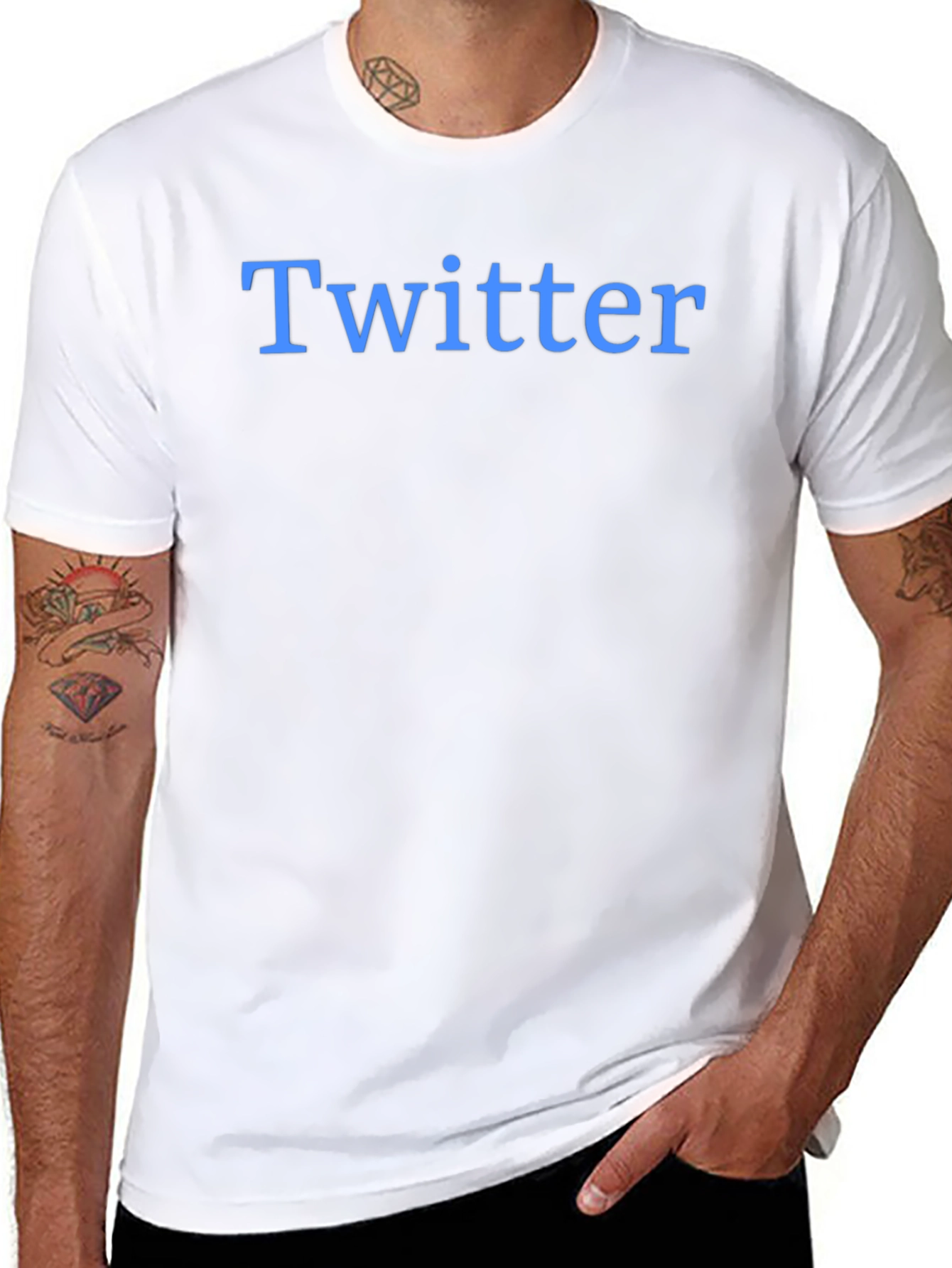 Twitter Logo T-Shirt - Black Cotton Tee