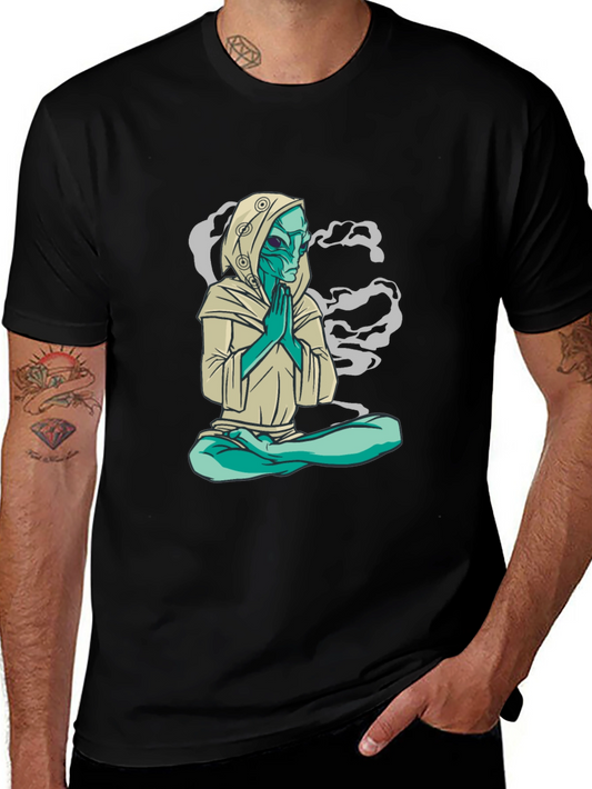 Alien Meditation T-Shirt - Spiritual Sci-Fi Tee