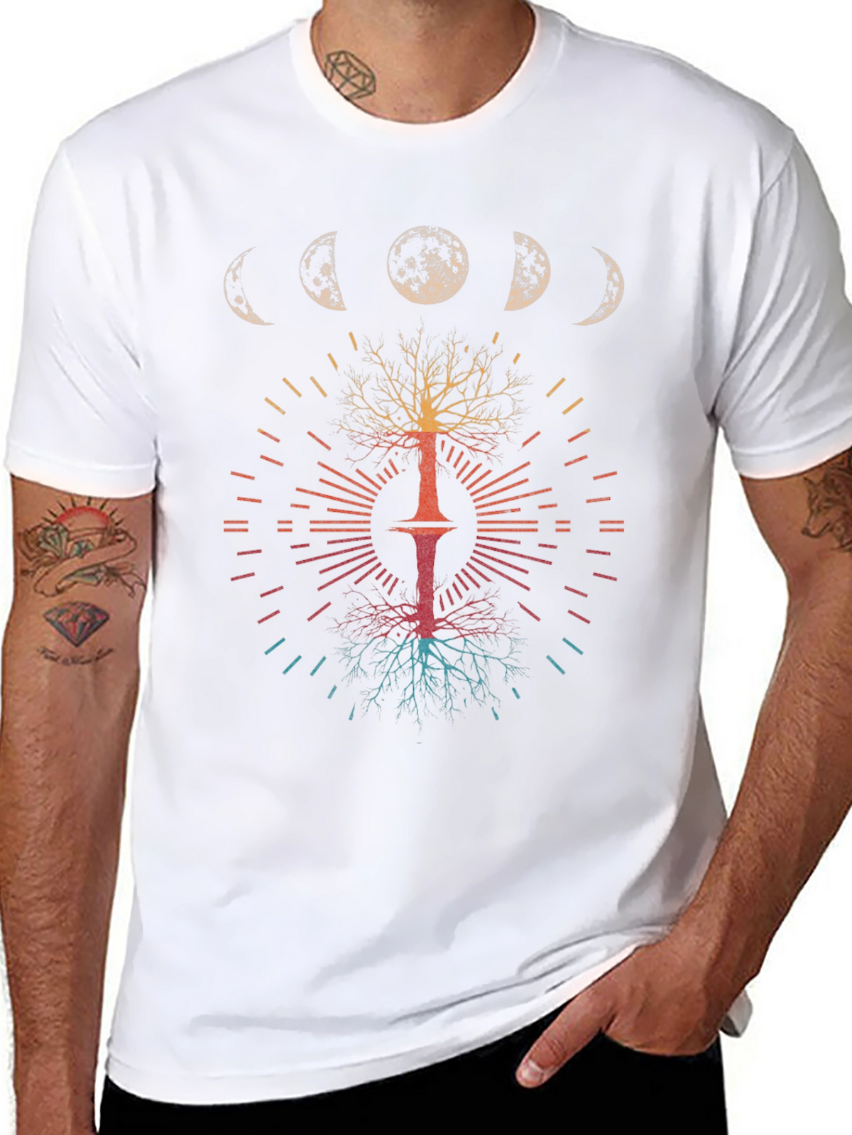 Moon Phase Tree Graphic Tee