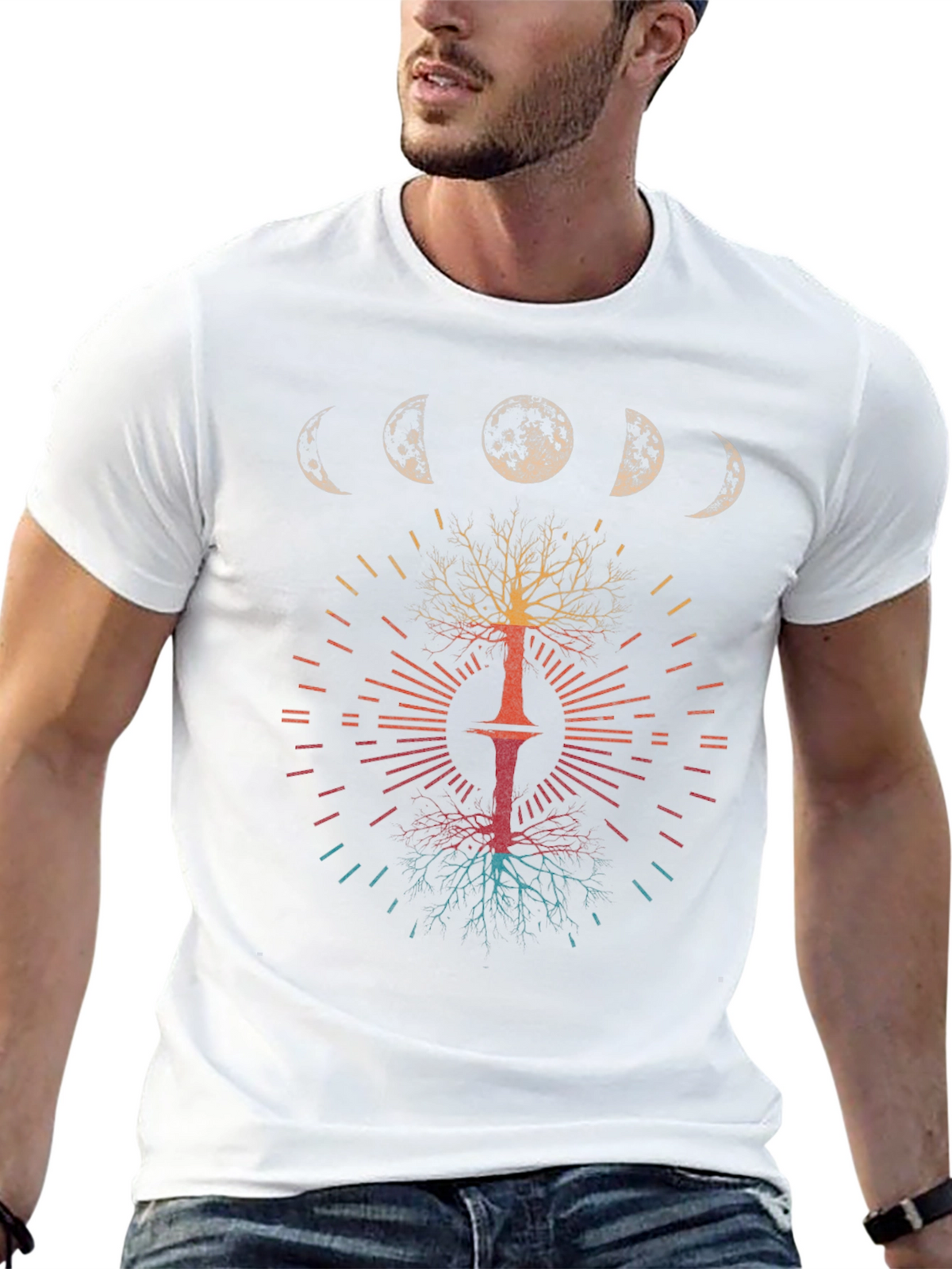 Moon Phase Tree Graphic Tee