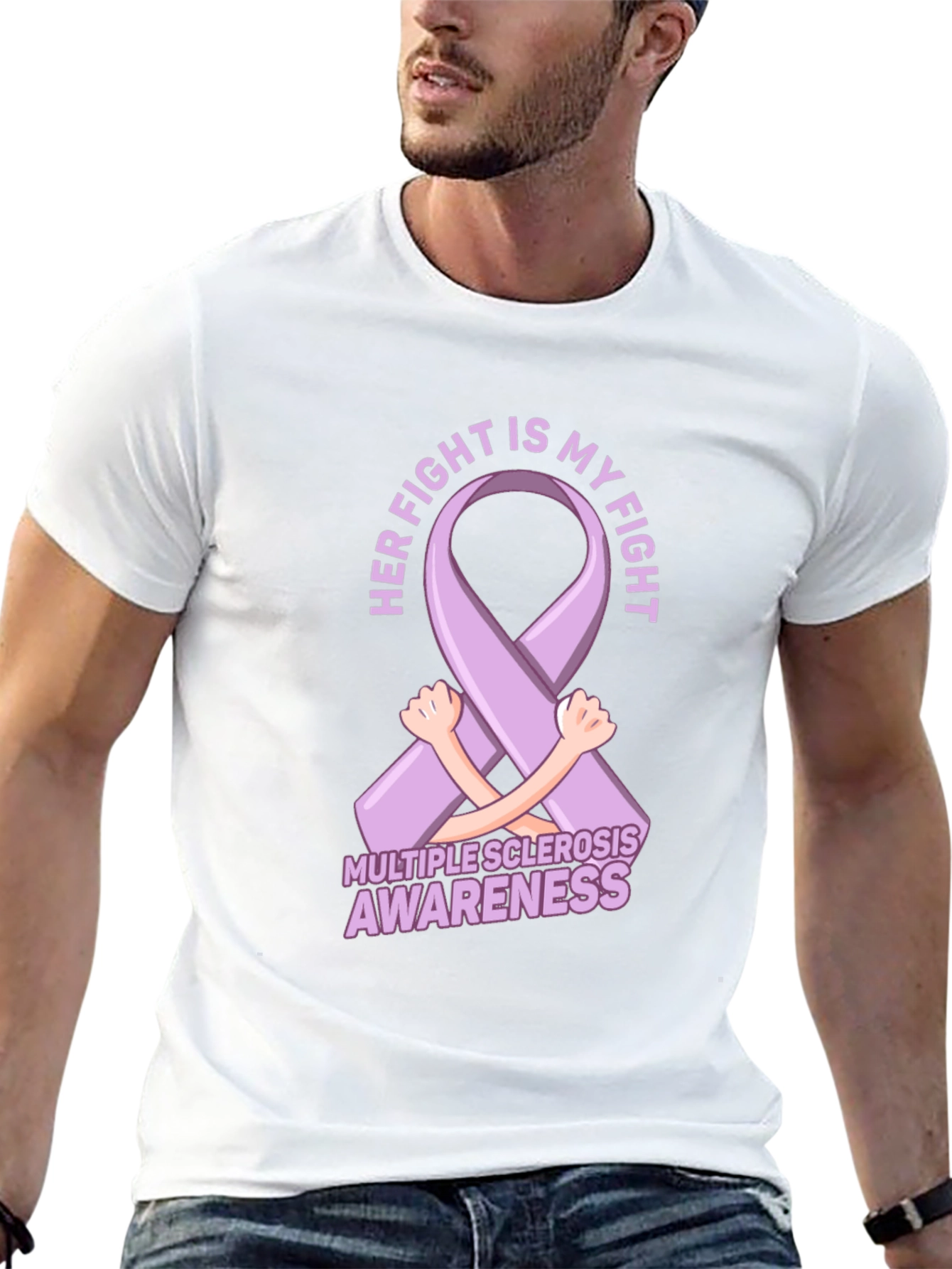 Multiple Sclerosis Awareness Ribbon T-Shirt