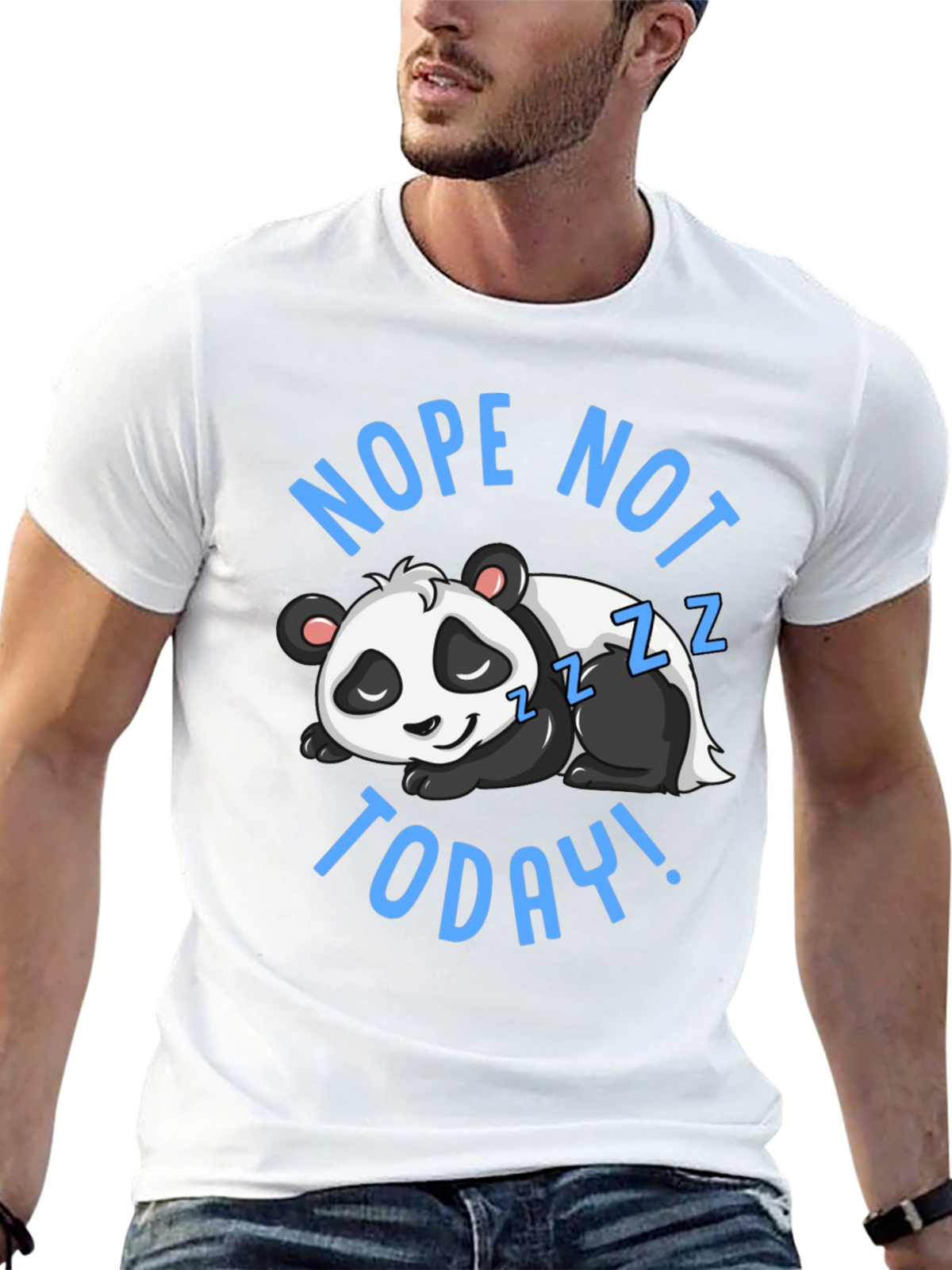 Nope Not Today Panda Graphic T-Shirt