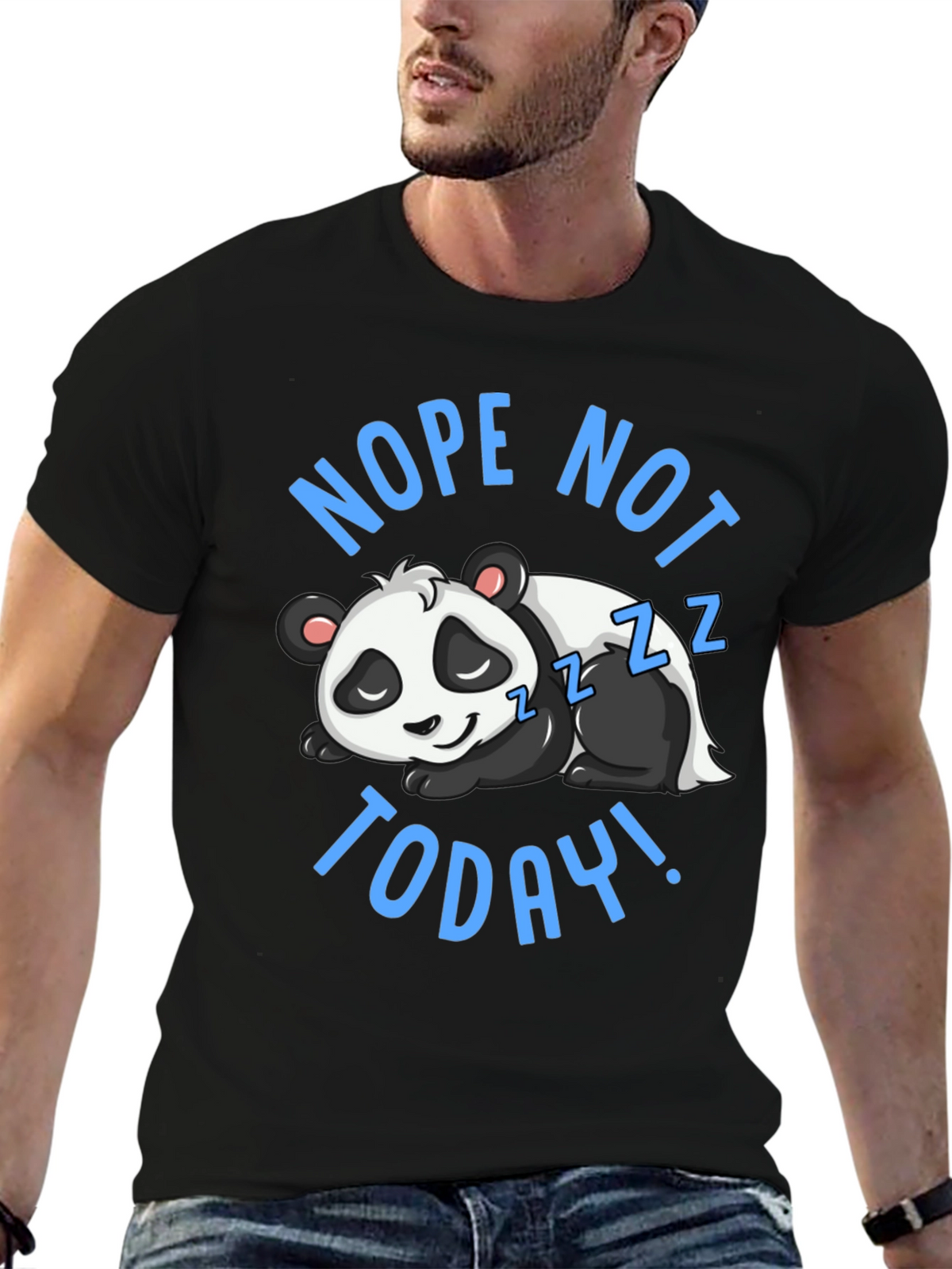 Nope Not Today Panda Graphic T-Shirt
