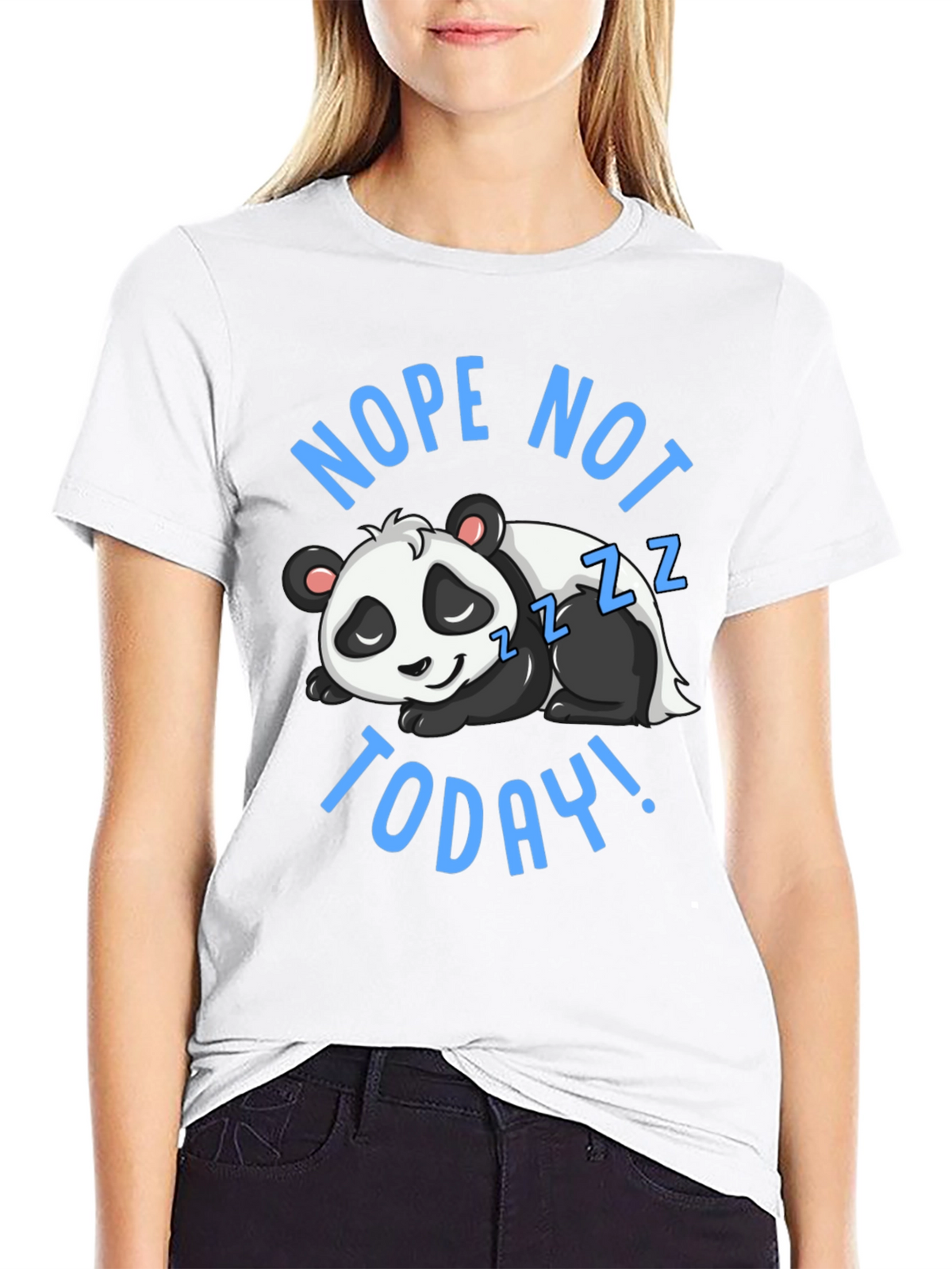 Nope Not Today Panda Graphic T-Shirt