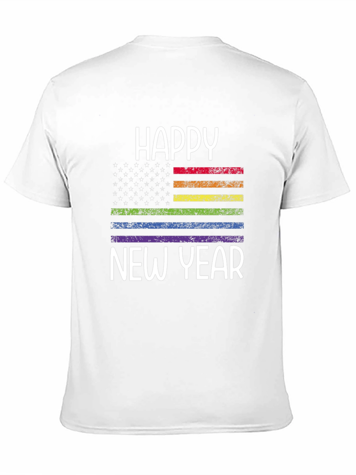 Happy New Year LGBTQ Pride Flag Graphic Tee
