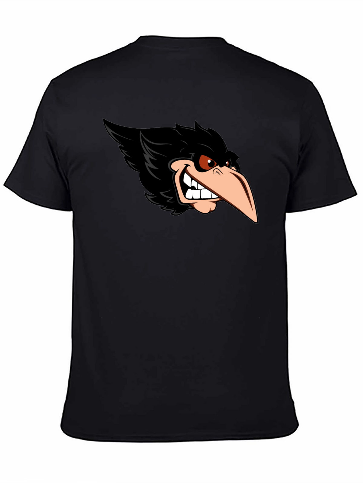 Raven Graphic Tee - Cool Cartoon Bird Design