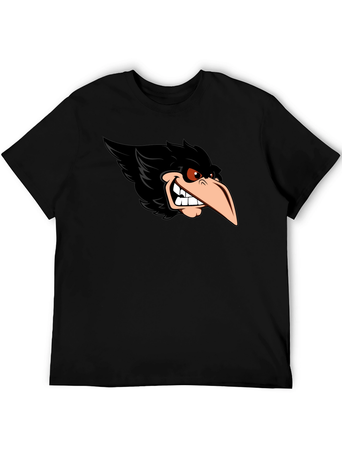 Raven Graphic Tee - Cool Cartoon Bird Design