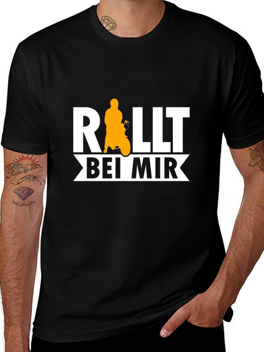 Roll With Me T-Shirt - Motorbike Design