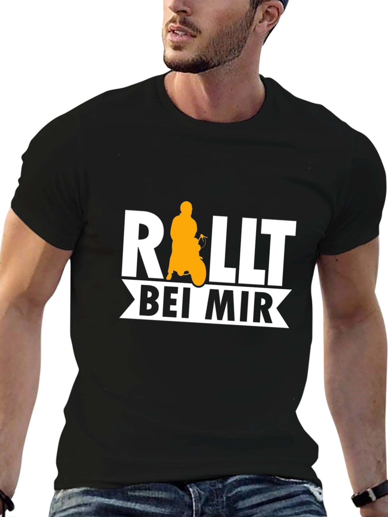 Roll With Me T-Shirt - Motorbike Design