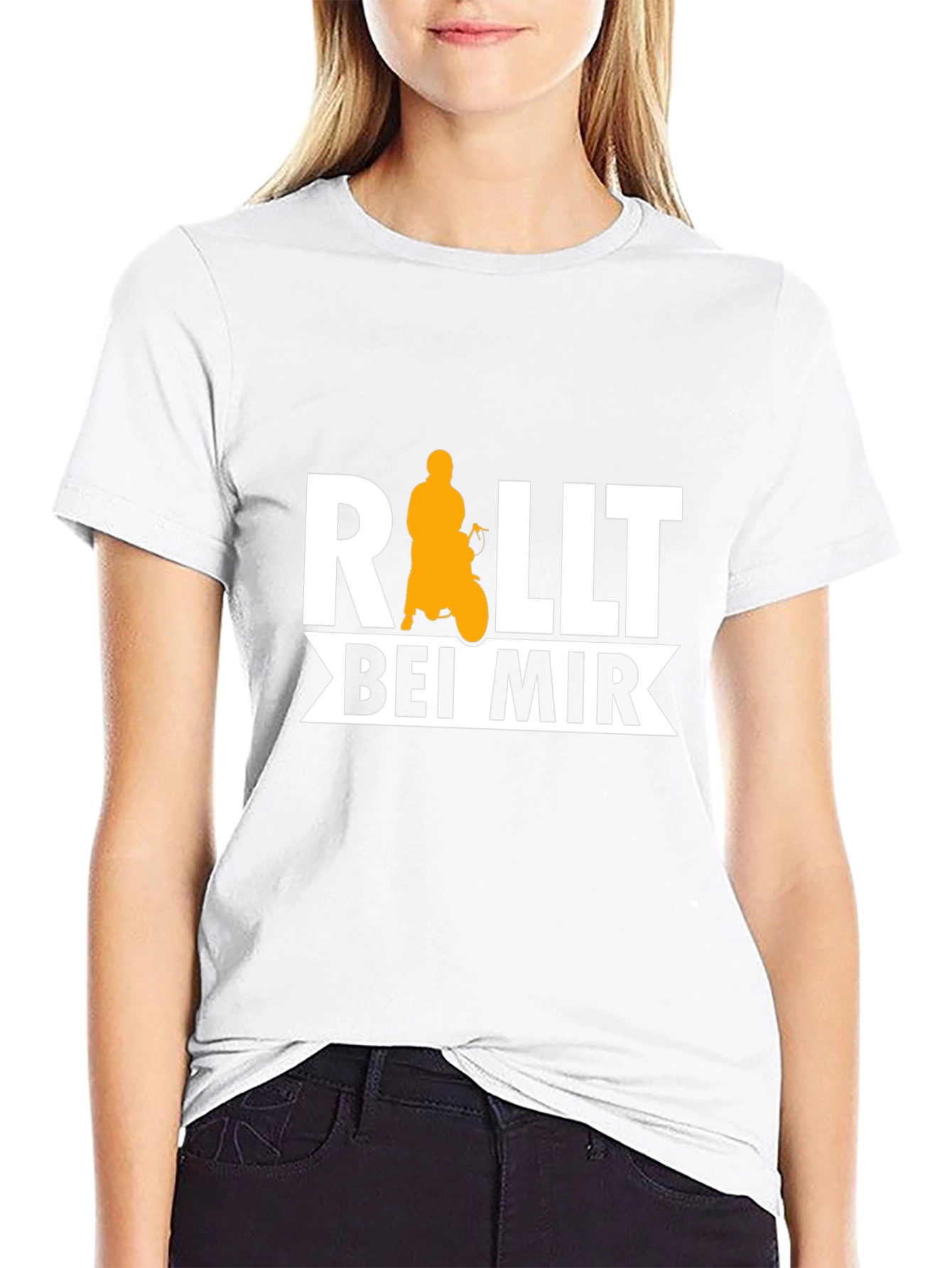 Roll With Me T-Shirt - Motorbike Design
