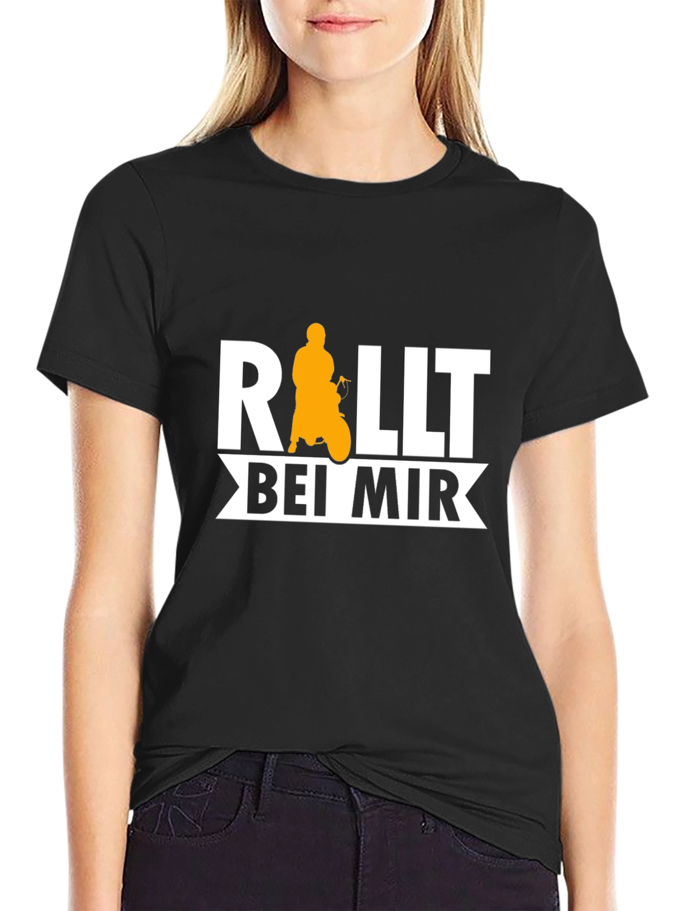 Roll With Me T-Shirt - Motorbike Design