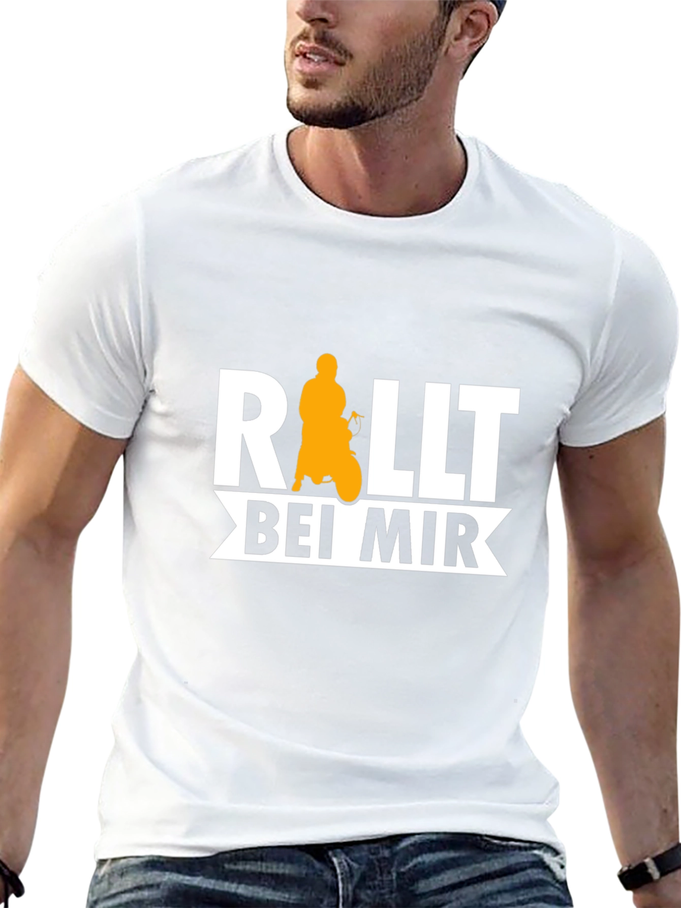 Roll With Me T-Shirt - Motorbike Design