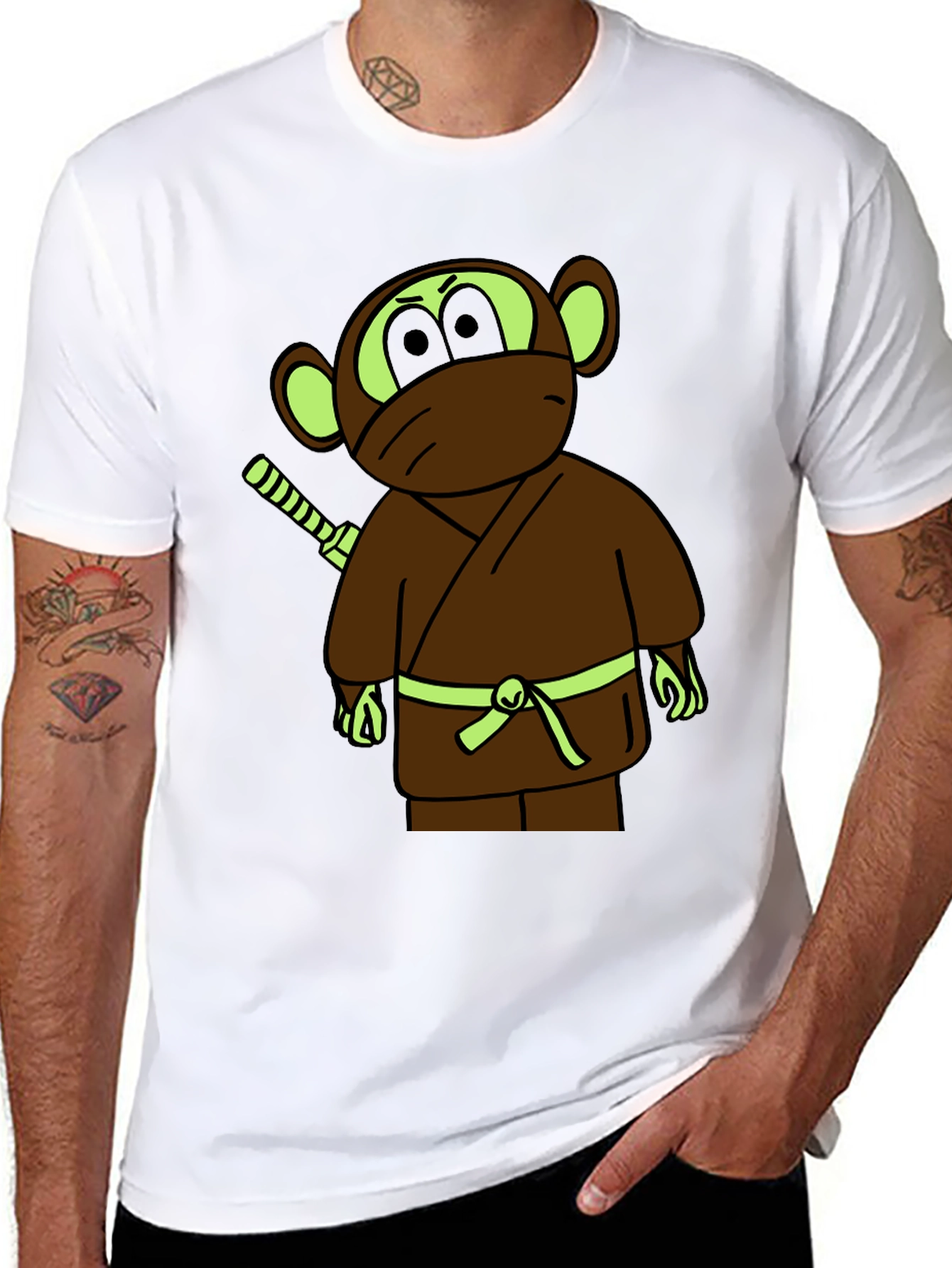 Ninja Monkey Graphic T-Shirt - Soft Cotton Blend