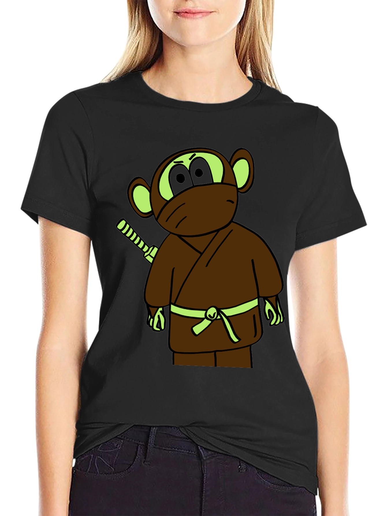 Ninja Monkey Graphic T-Shirt - Soft Cotton Blend