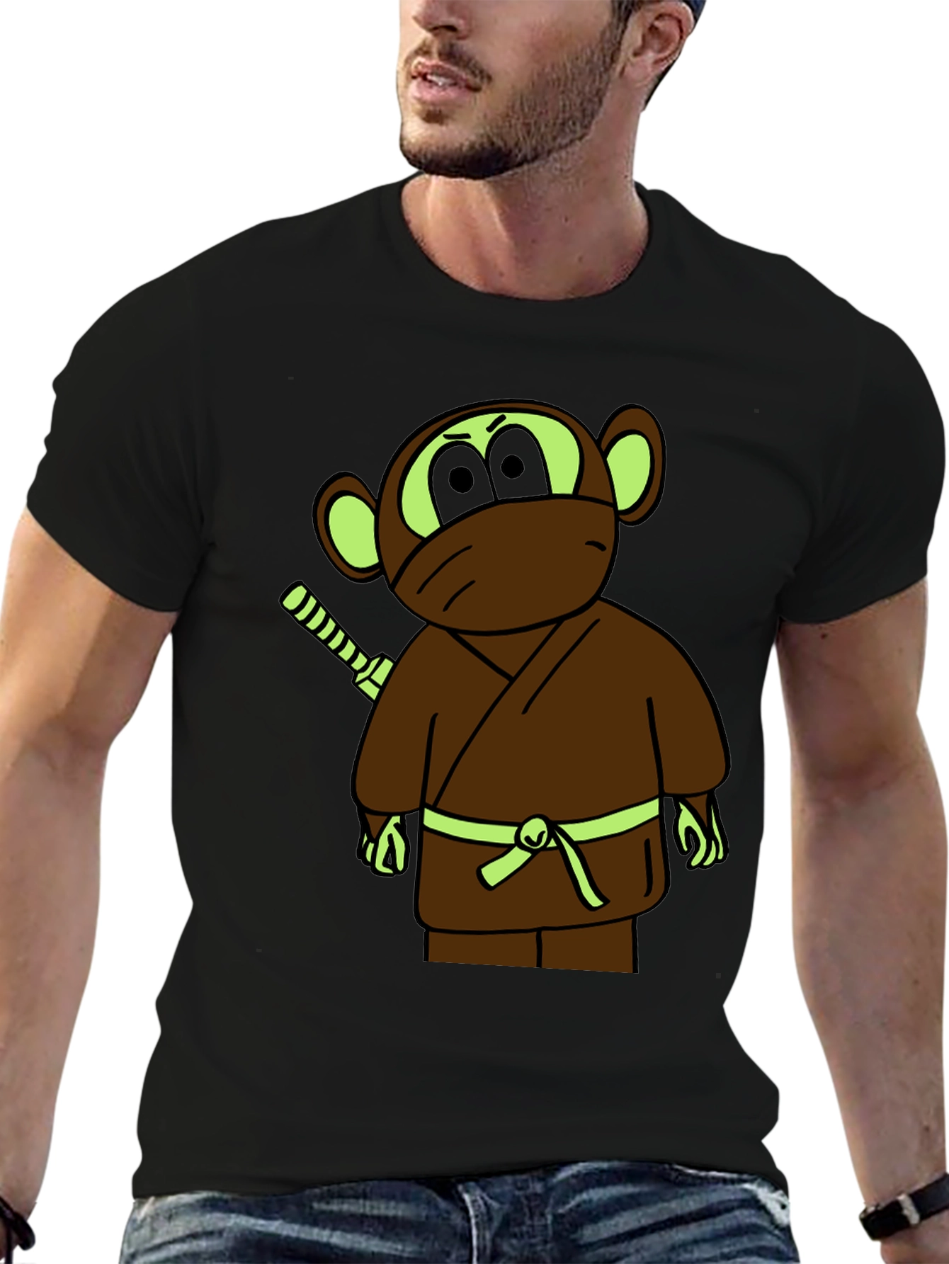 Ninja Monkey Graphic T-Shirt - Soft Cotton Blend