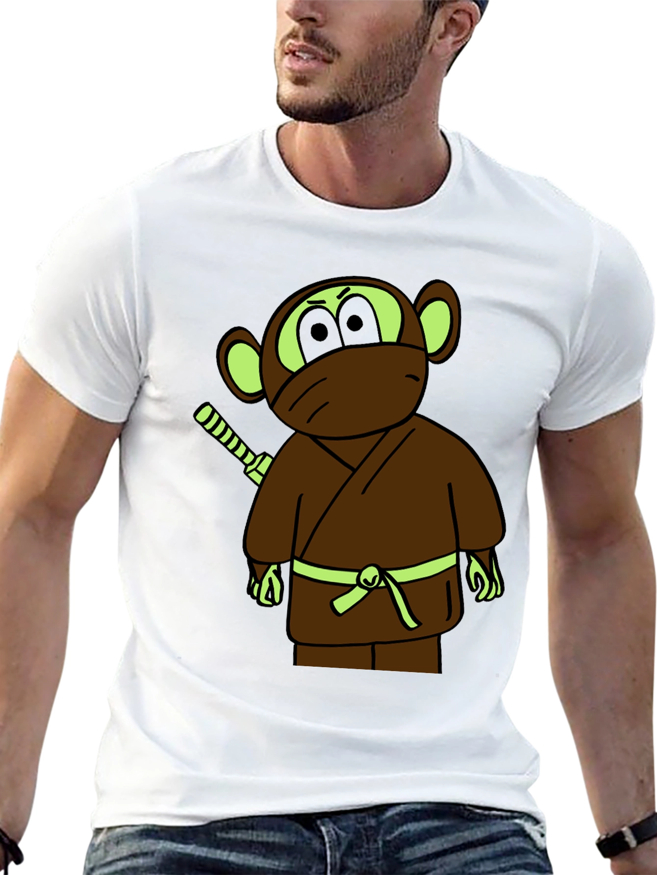 Ninja Monkey Graphic T-Shirt - Soft Cotton Blend
