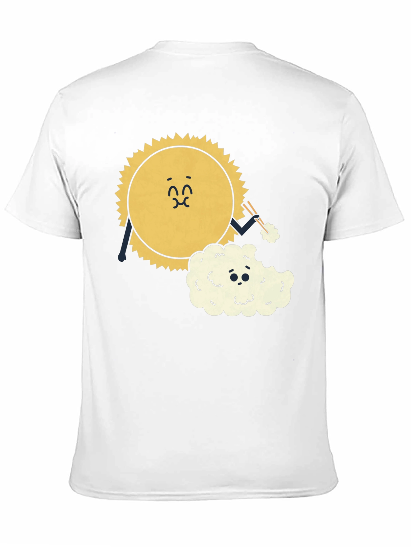 Sun Eating Cloud Graphic Tee - Black Cotton Blend