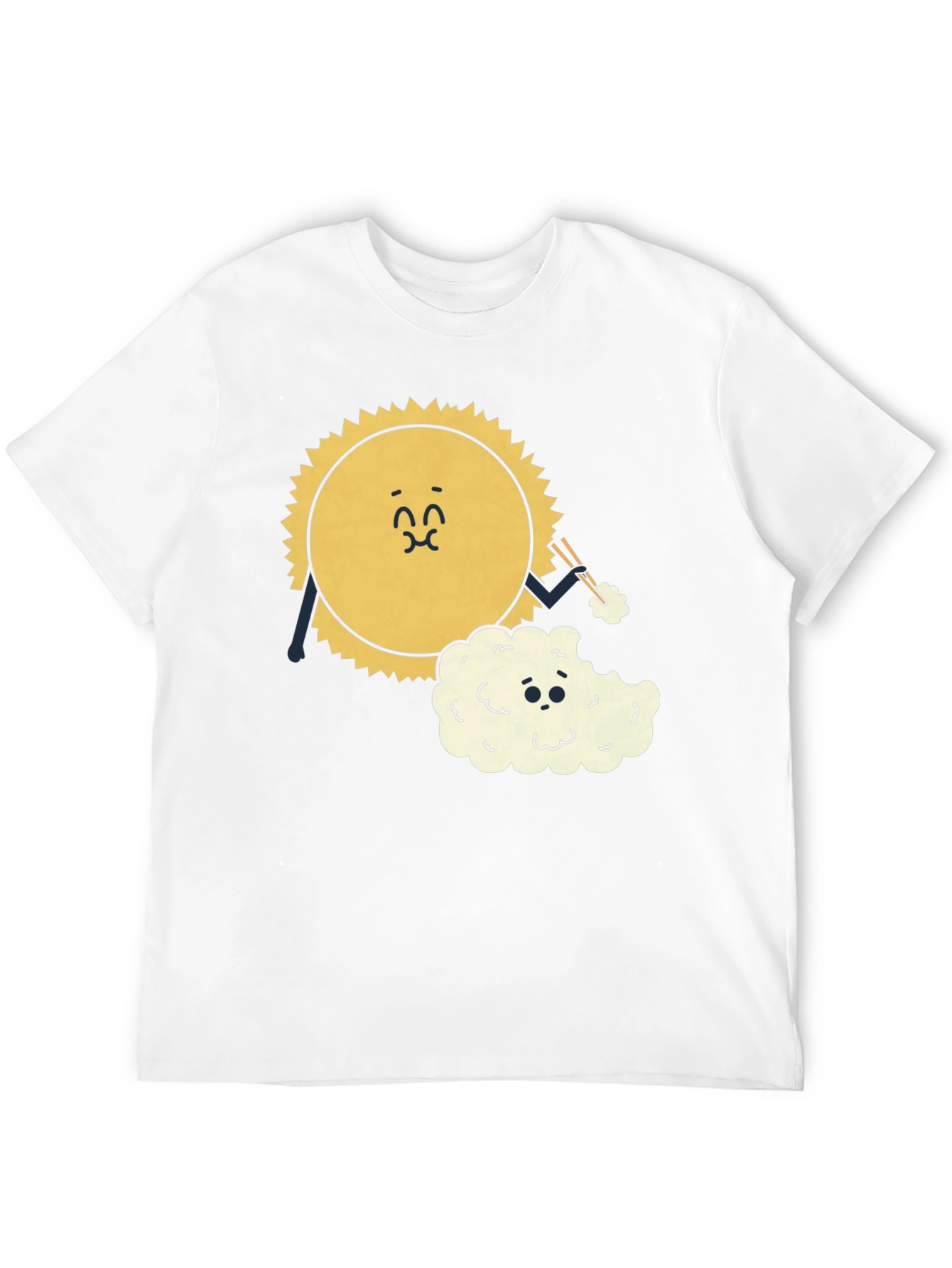 Sun Eating Cloud Graphic Tee - Black Cotton Blend