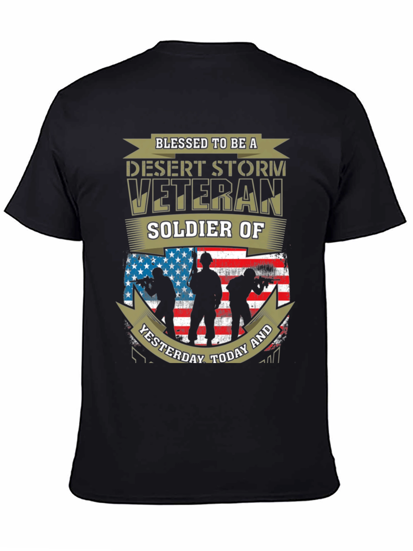 Desert Storm Veteran Soldier Graphic T-Shirt