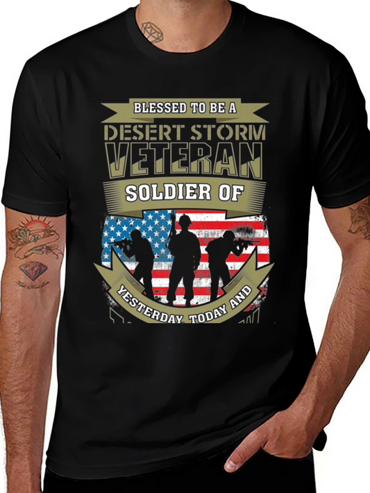 Desert Storm Veteran Soldier Graphic T-Shirt
