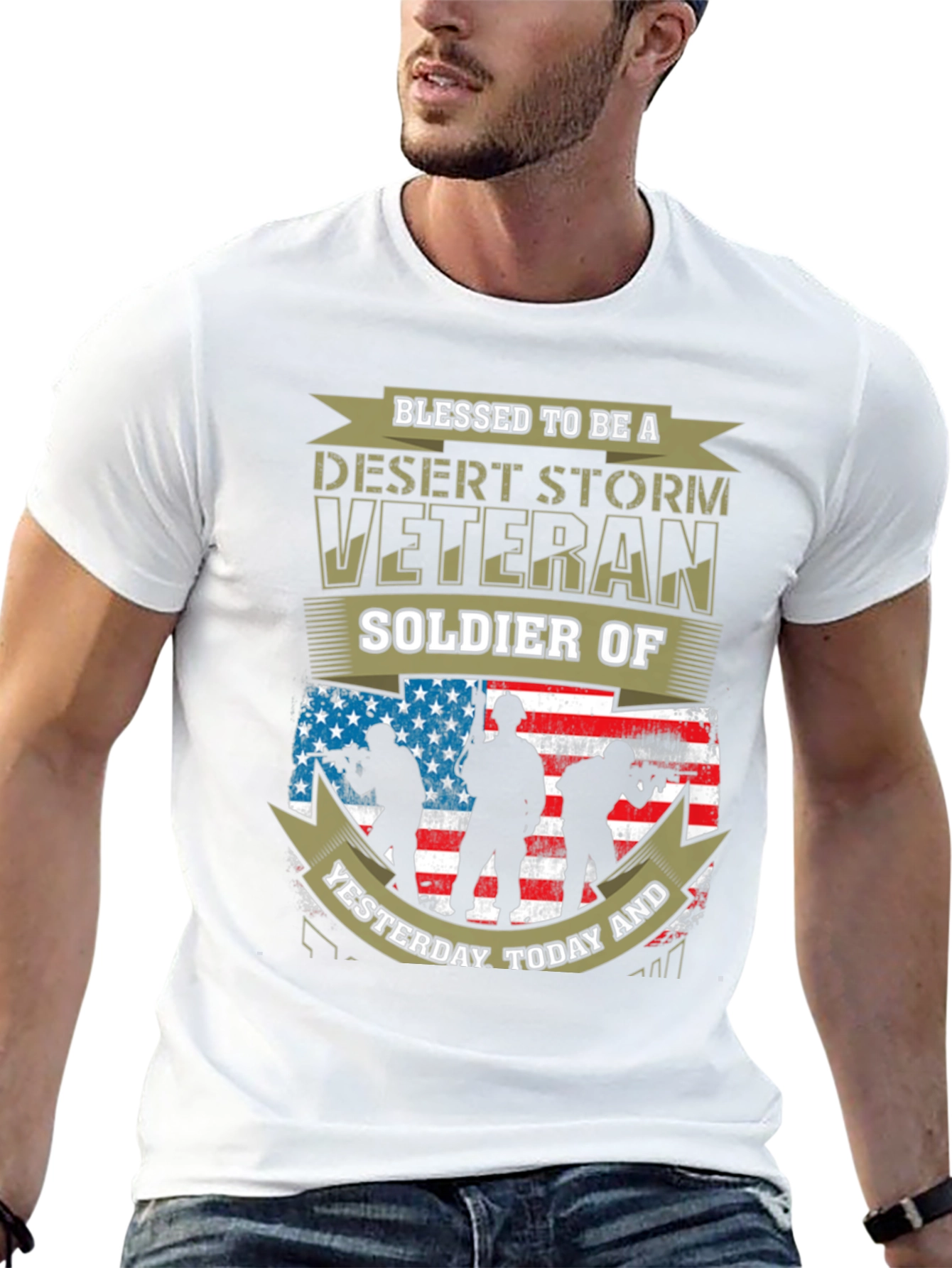 Desert Storm Veteran Soldier Graphic T-Shirt
