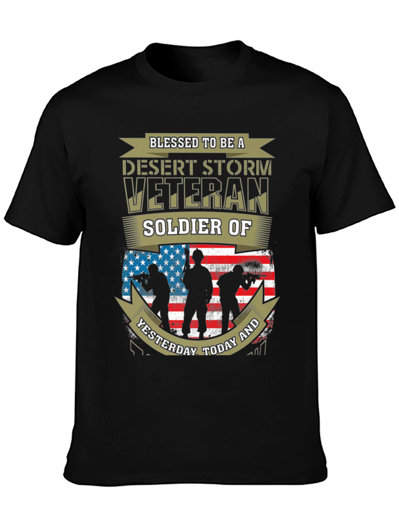 Desert Storm Veteran Soldier Graphic T-Shirt