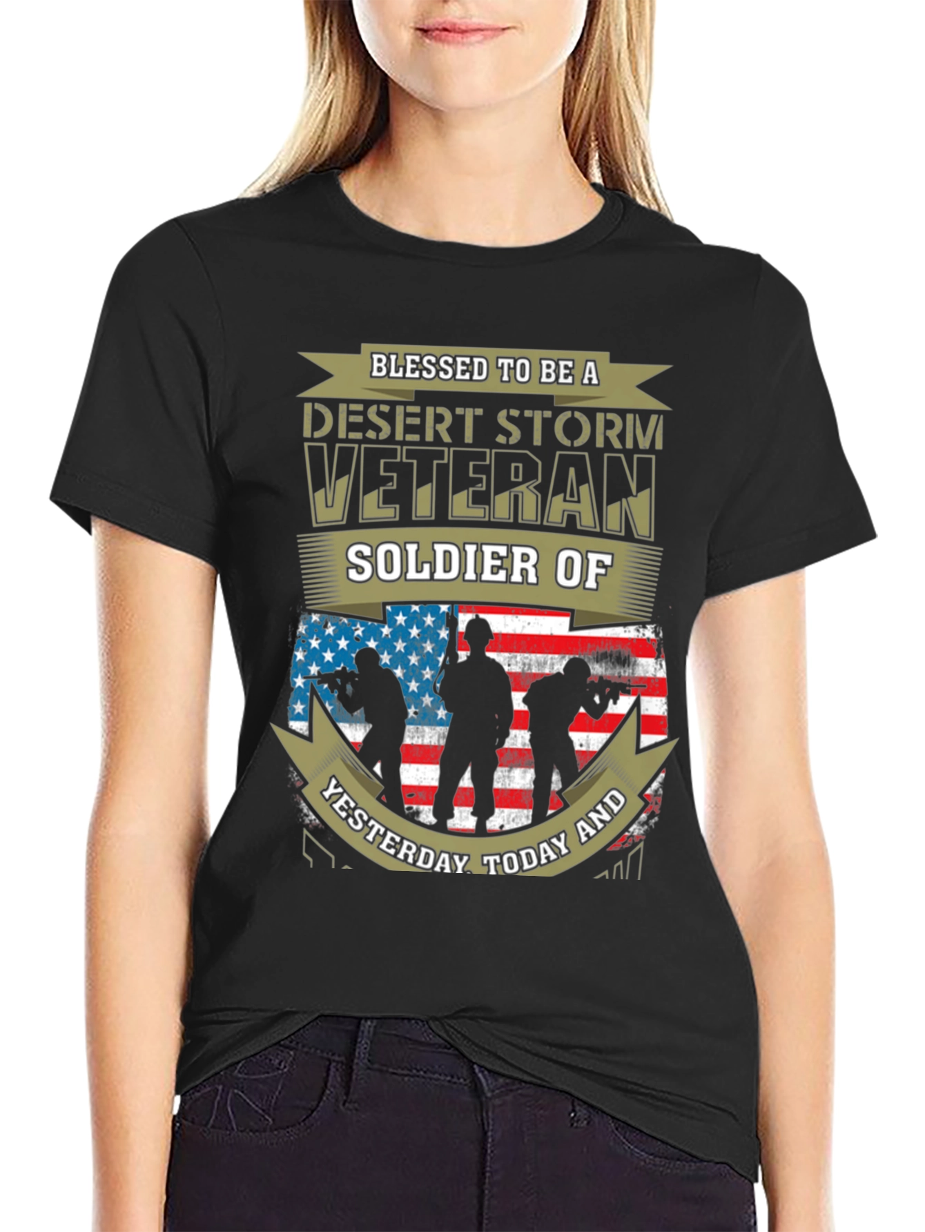 Desert Storm Veteran Soldier Graphic T-Shirt