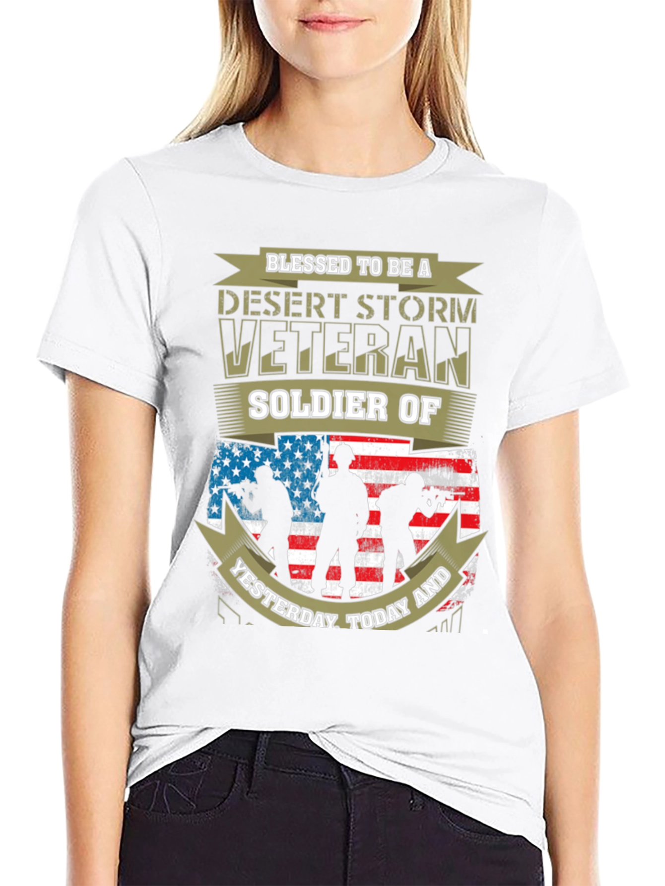 Desert Storm Veteran Soldier Graphic T-Shirt