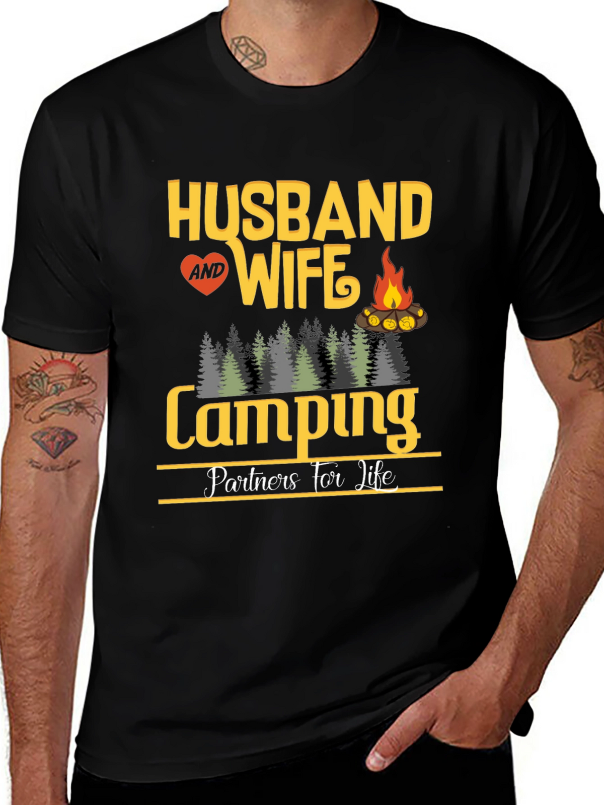 Husband and Wife Camping Partners T-Shirt