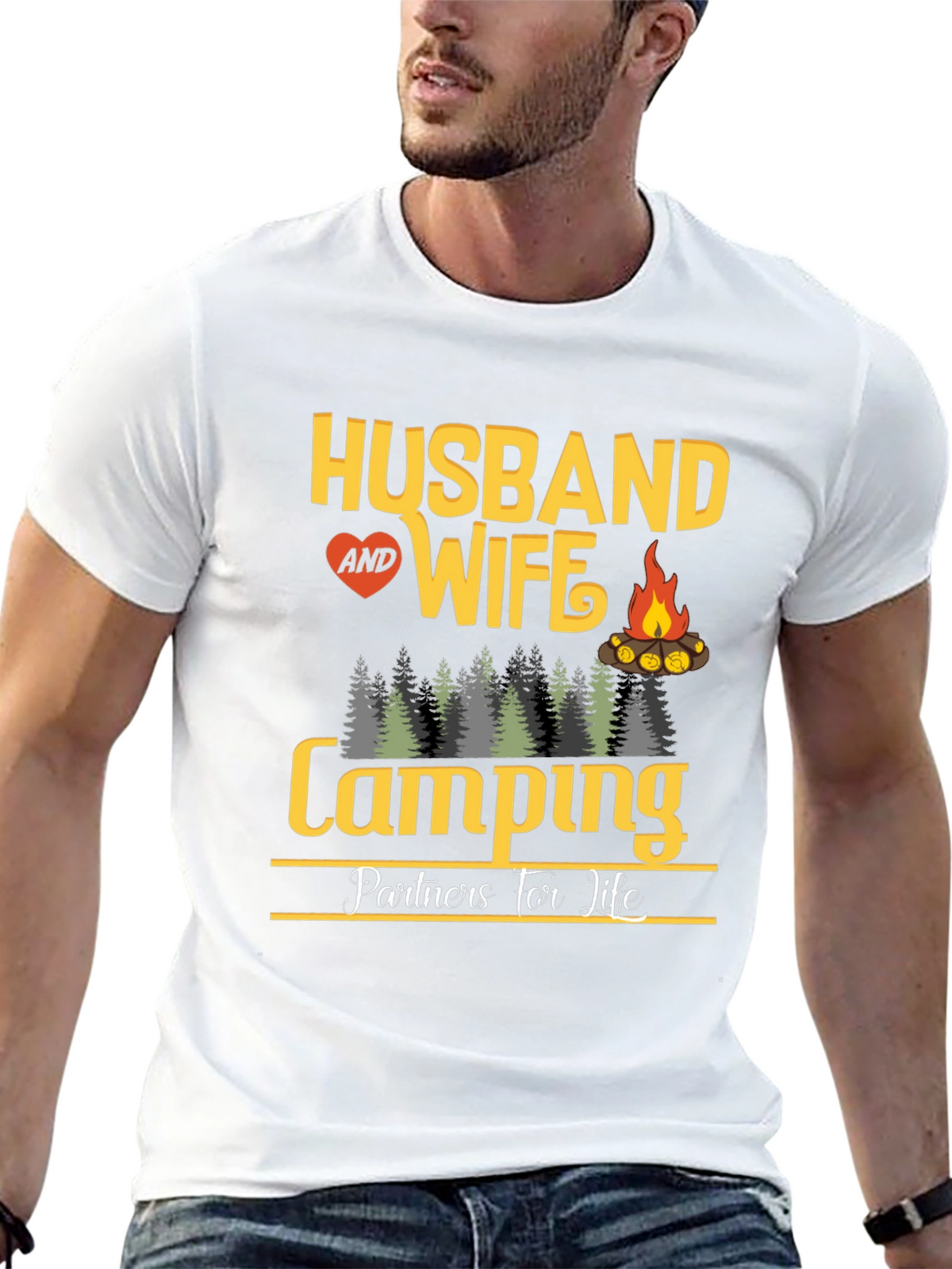 Husband and Wife Camping Partners T-Shirt