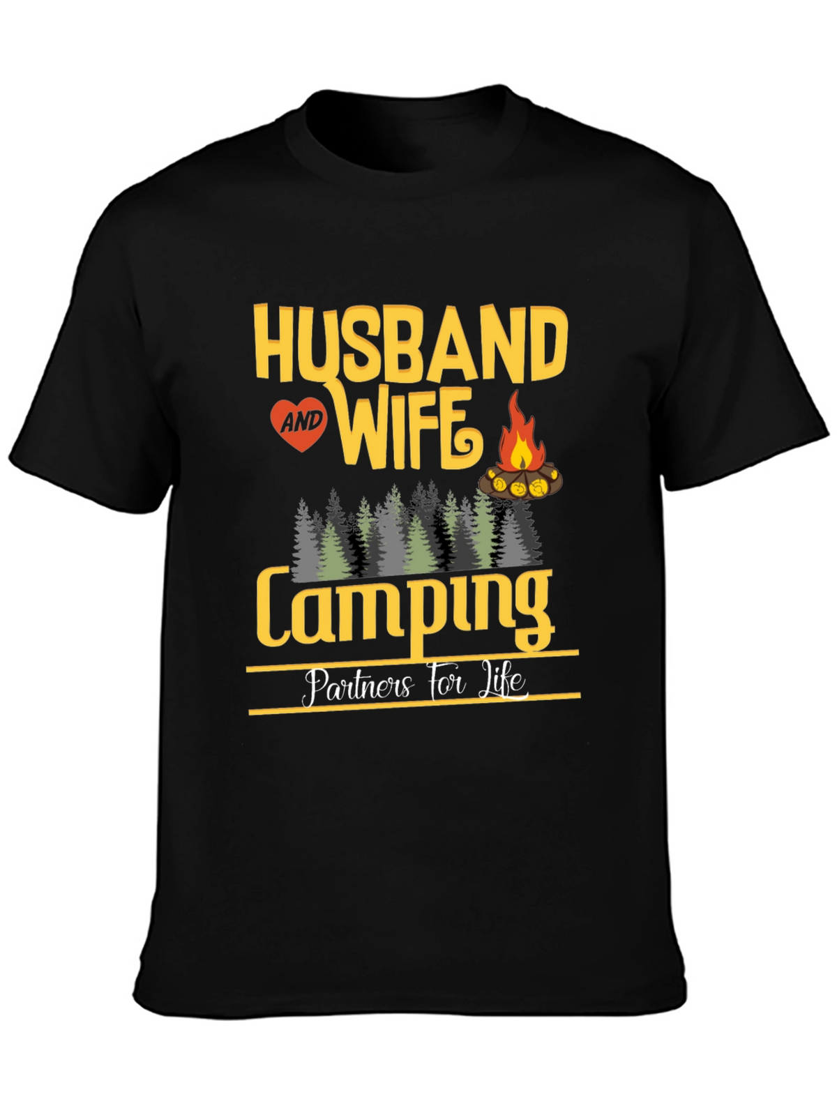 Husband and Wife Camping Partners T-Shirt