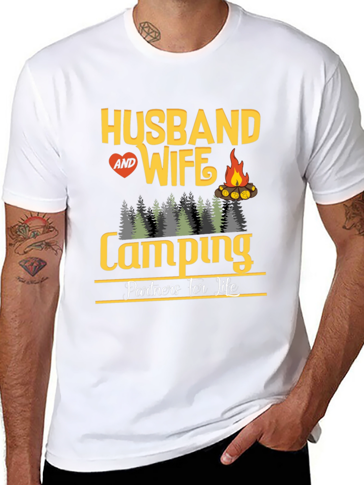 Husband and Wife Camping Partners T-Shirt