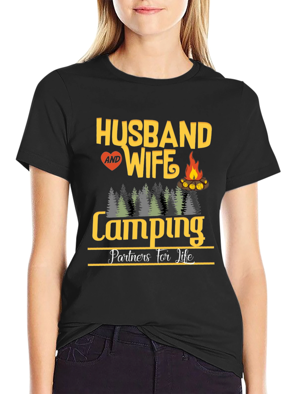 Husband and Wife Camping Partners T-Shirt