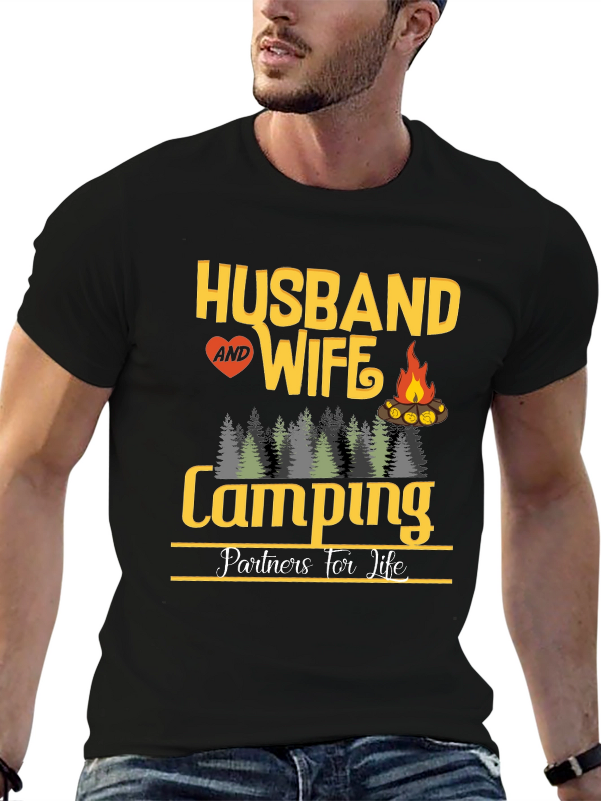 Husband and Wife Camping Partners T-Shirt