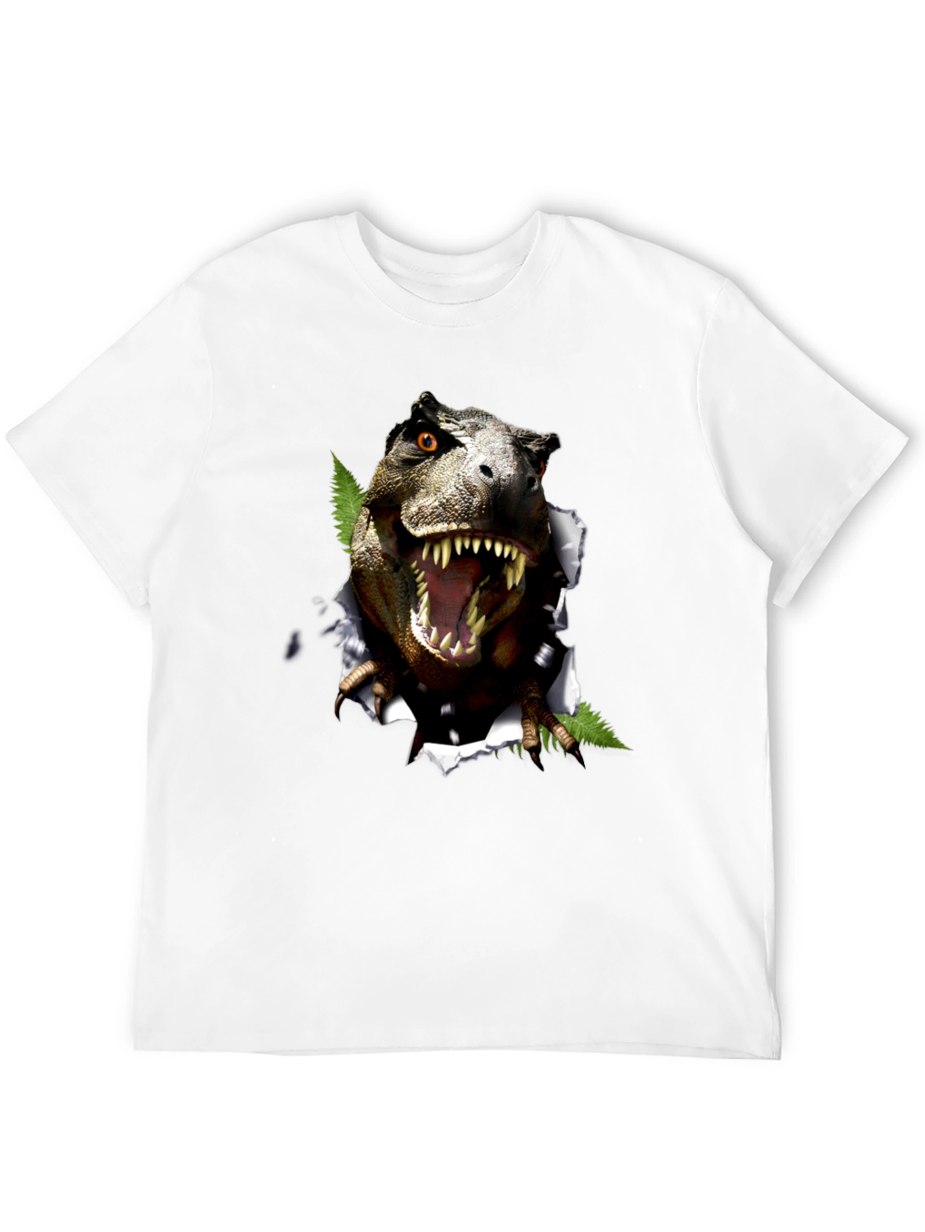 Dinosaur Graphic T-Shirt - Black Cotton Blend Tee